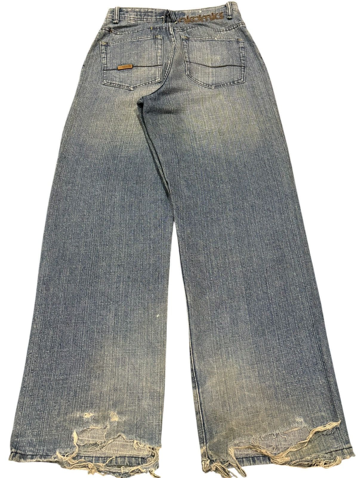 Akademiks × If Six Was Nine 90s Vtg Akademiks Baggy Wide Leg Patchwork Distressed Jeans Size US 32 / EU 48 - 2 Thumbnail