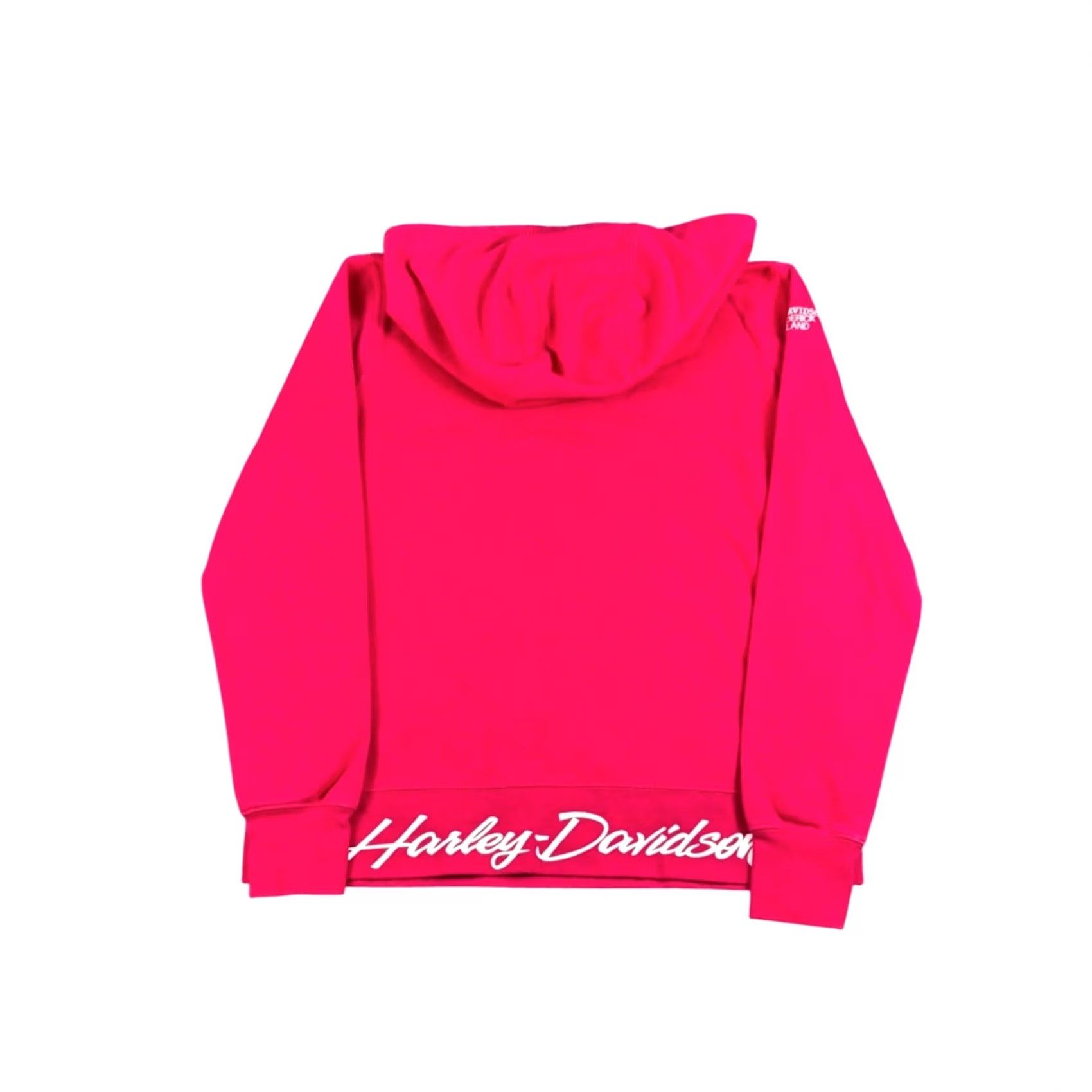 Harley Davidson Harley-Davidson Womens Pink Fleece Hoodie Bar Shield Logo Graphic Sweatshirt M Size M / US 6-8 / IT 42-44 - 2 Thumbnail