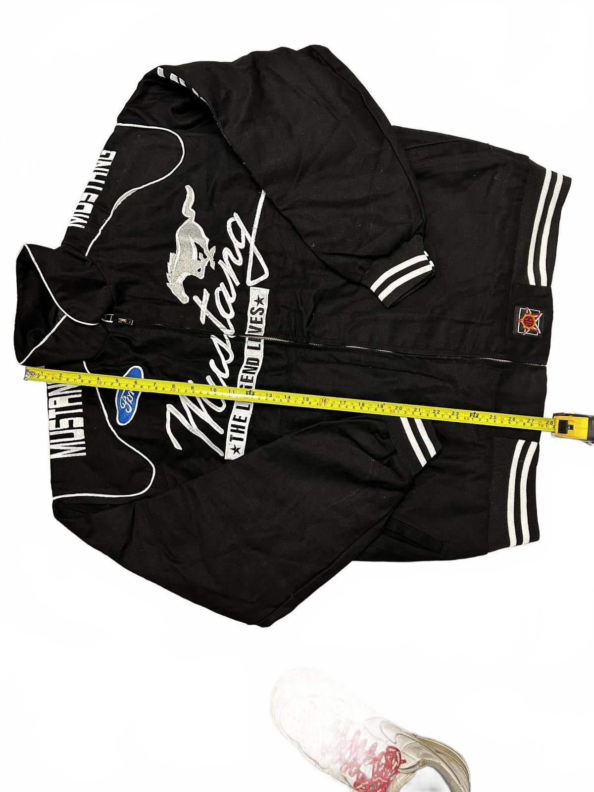 NASCAR Ford Mustang Black Racing Jacket with Embroidered Logos Size US L / EU 52-54 / 3 - 5 Thumbnail