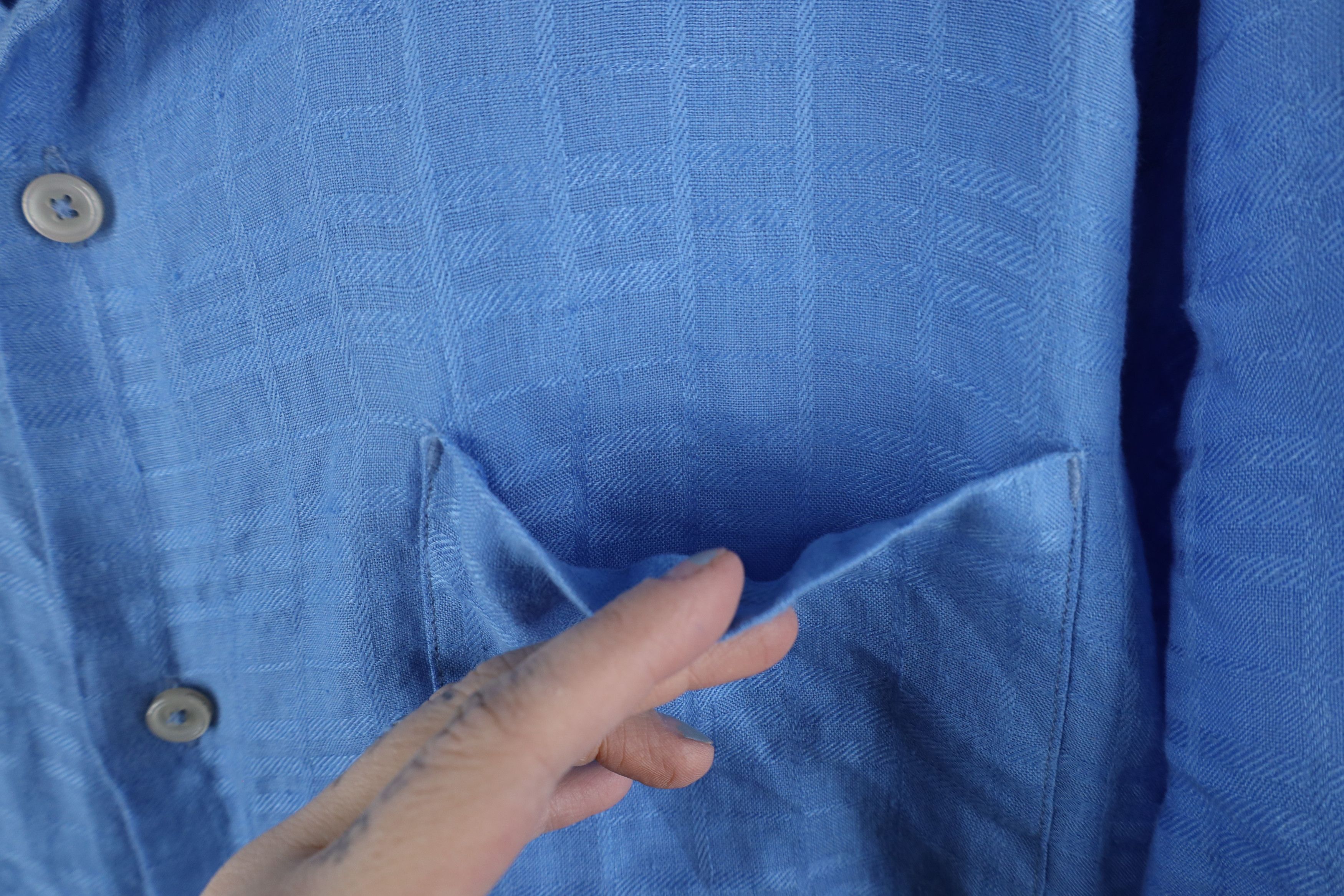 Tommy Bahama × Vintage Vintage Tommy Bahama Short Sleeve Collared Button Shirt Blue Size US XXL / EU 58 / 5 - 4 Thumbnail