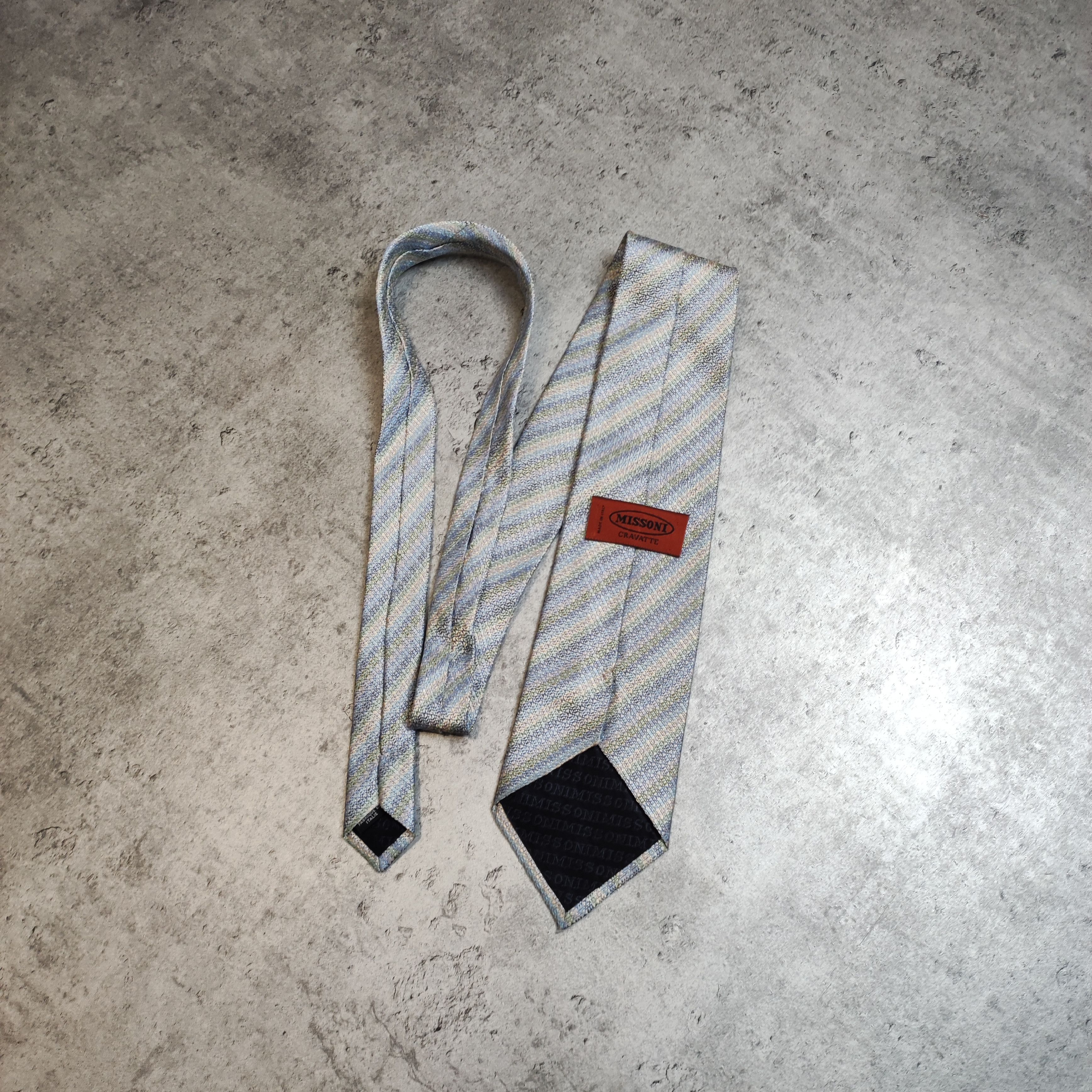 Missoni Vintage RARE 90s Missoni Cravatte Abstract Tie Size ONE SIZE - 1 Thumbnail