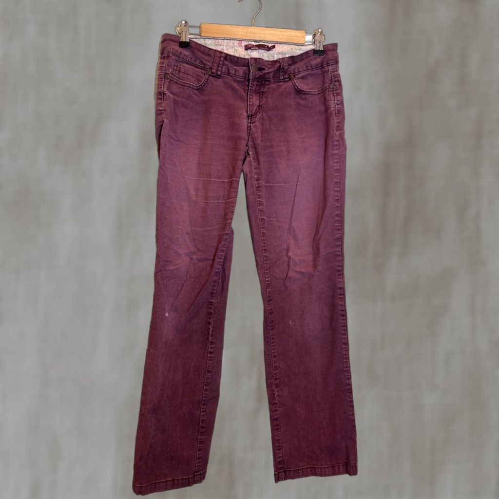 Prana VINTAGE Prana Corduroy Pants Women 4 Purple 30x31 Chino Stained Size 27" / US 4 / IT 40 - 1 Thumbnail