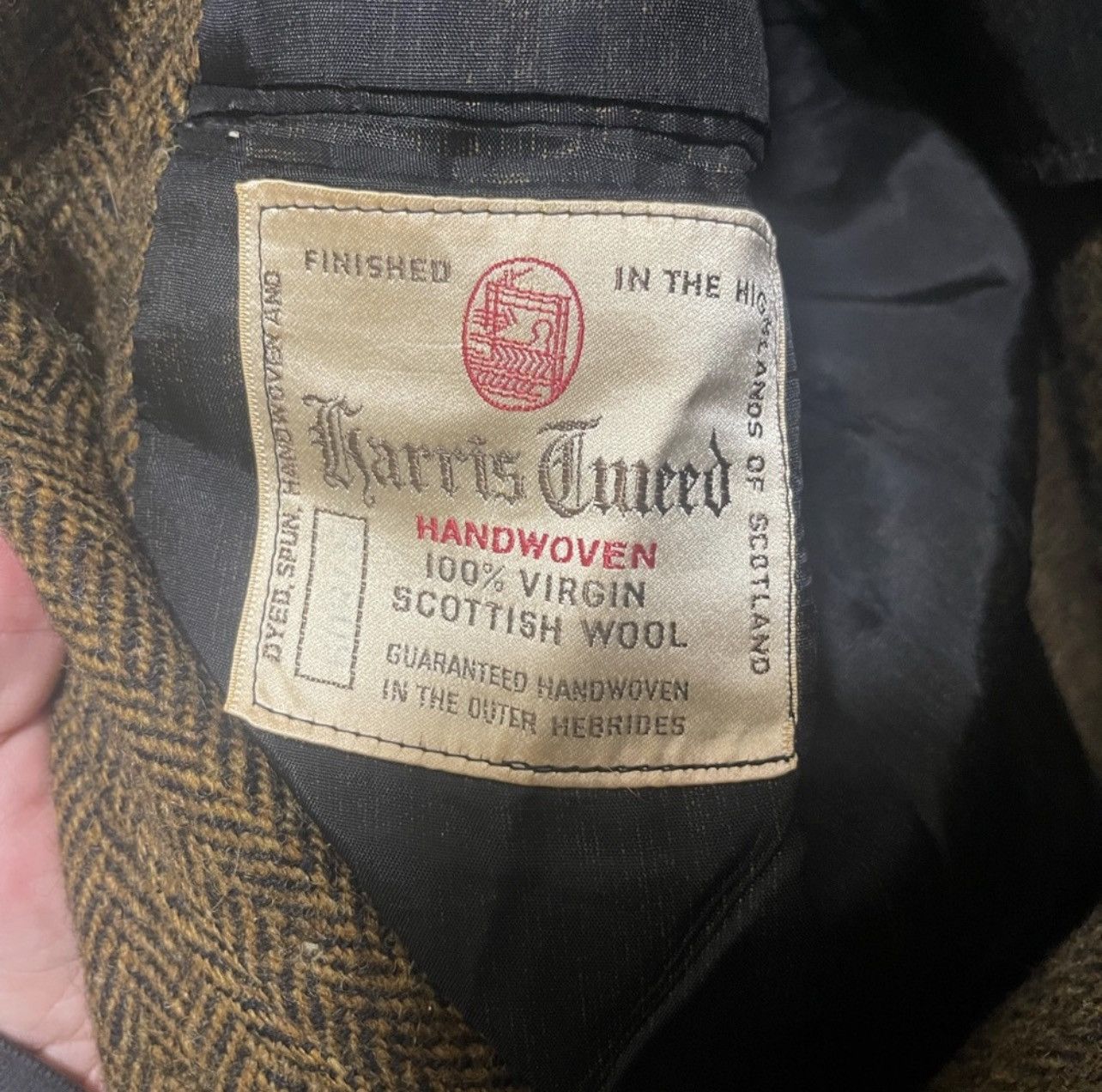 Harris Tweed Harris Tweed 100% Virgin Wool Vintage Herringbone Blazer Size 36R - 8 Thumbnail