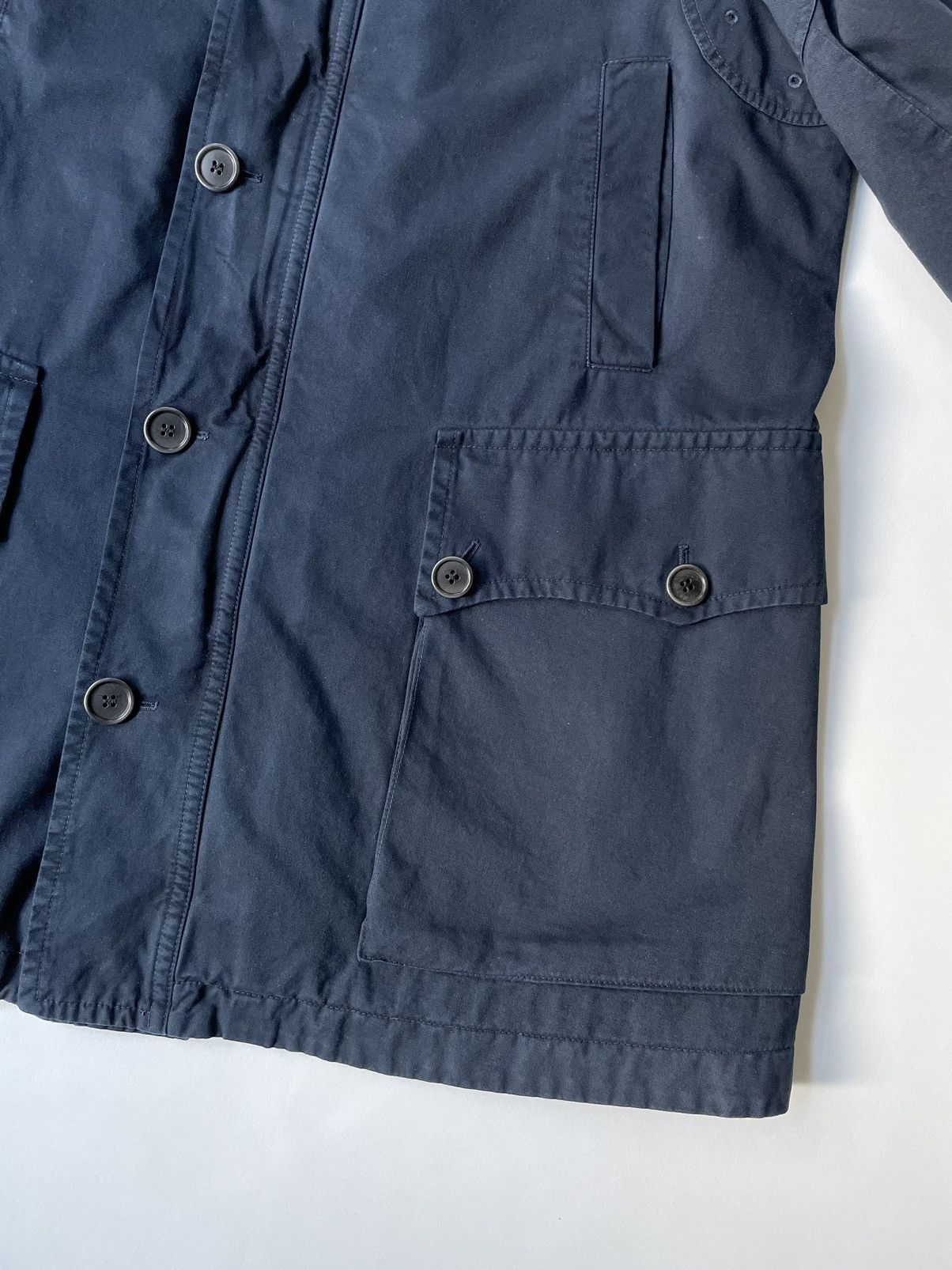 Dries Van Noten Quilted Collar Blue Utility Parka Size US L / EU 52-54 / 3 - 9 Thumbnail