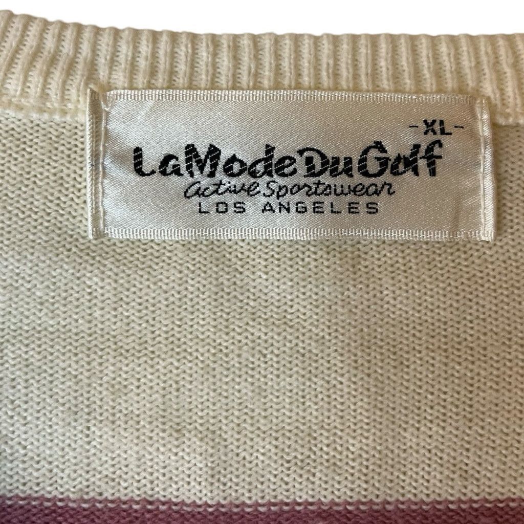 Vintage 80s LeMode DuGolf UNISEX Striped Sweater Soft Sweater L/XL Size US L / EU 52-54 / 3 - 3 Thumbnail