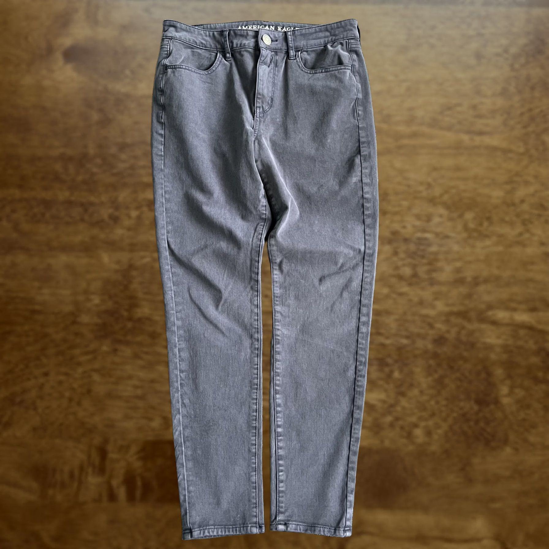 American Eagle Outfitters American Eagle Outfitters Jegging Jeans Womens 8 Short Charcoal Stretch Denim Slim 5-Pocket Mens? Size 30" / US 8 / IT 44 - 1 Thumbnail