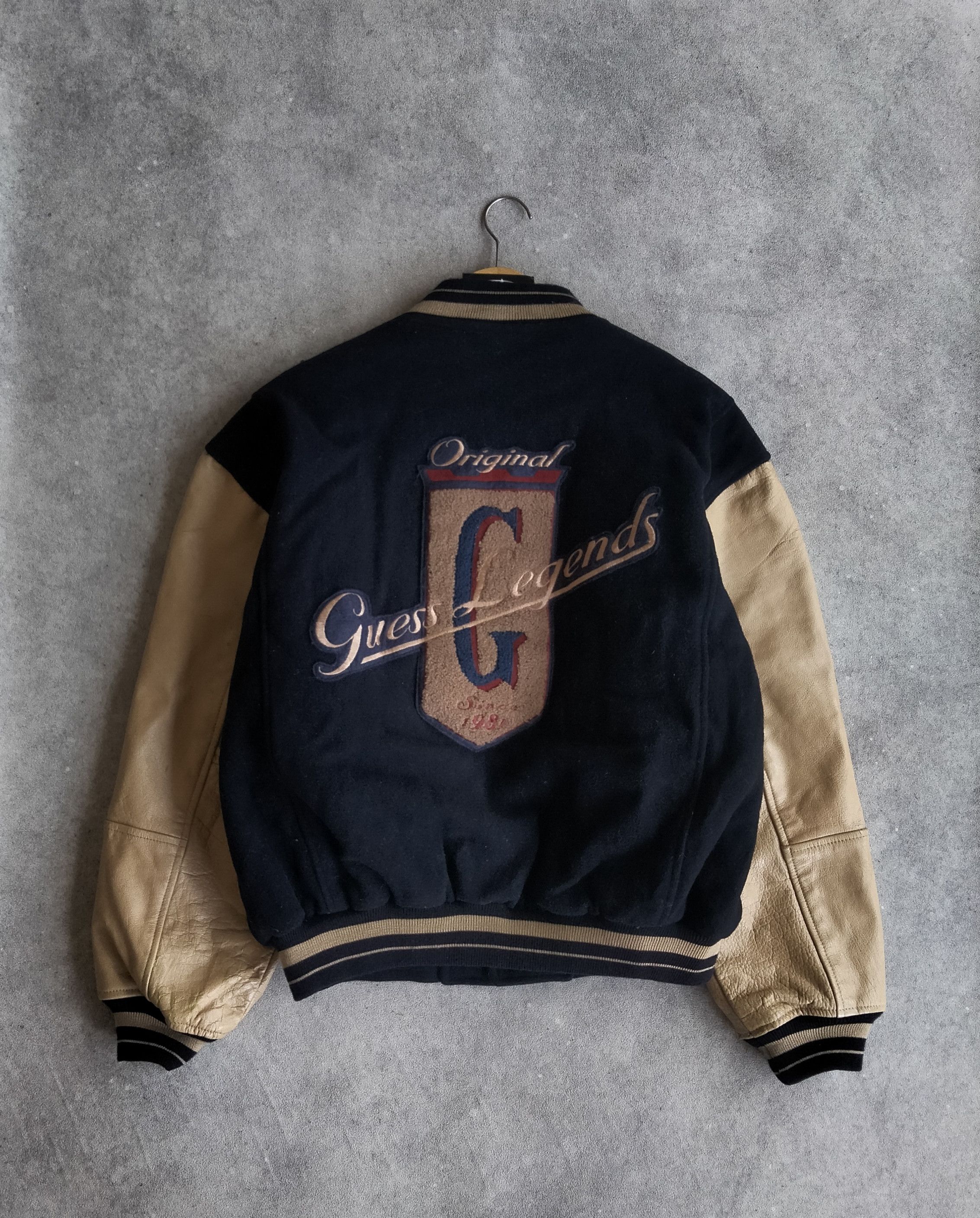 Guess Vintage Guess Legends Varsity Hand Leather jacket Size US S / EU 44-46 / 1 - 1 Thumbnail
