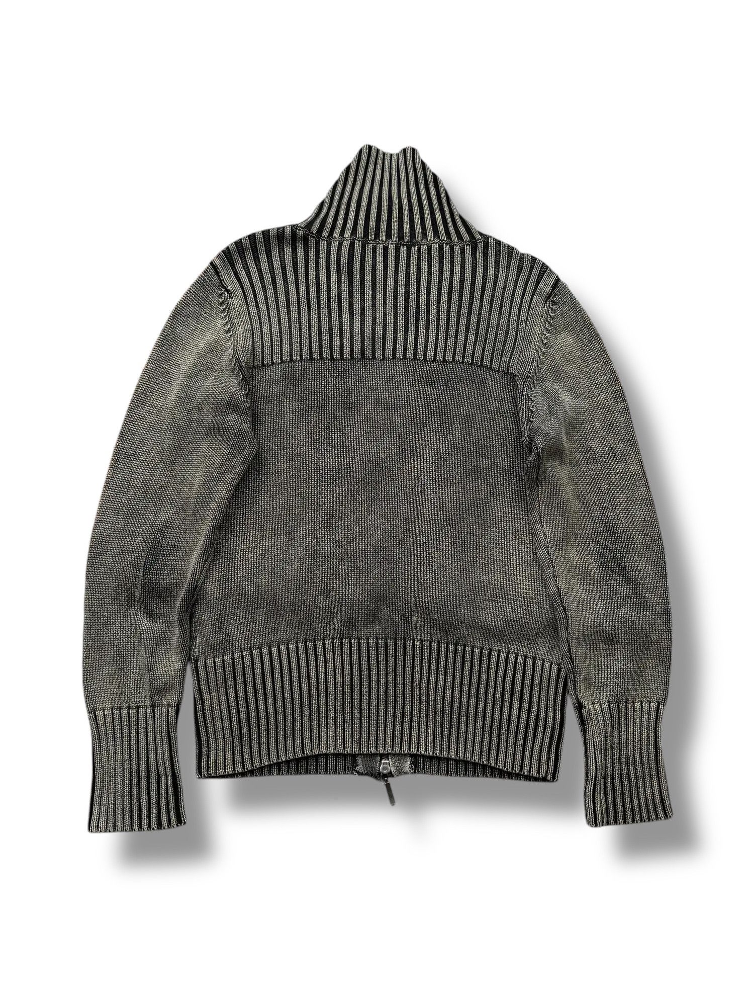 Vintage Y2K Ribbed Sweater With Full Zip(V281) Size M / US 6-8 / IT 42-44 - 3 Thumbnail