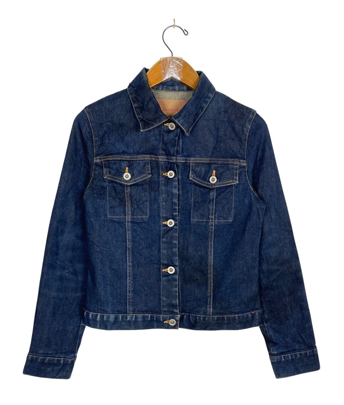 Japanese Brand Rare‼️ Kumikyoku 2000 Denim Jacket Made in Japan Size XS / US 0-2 / IT 36-38 - 2 Thumbnail