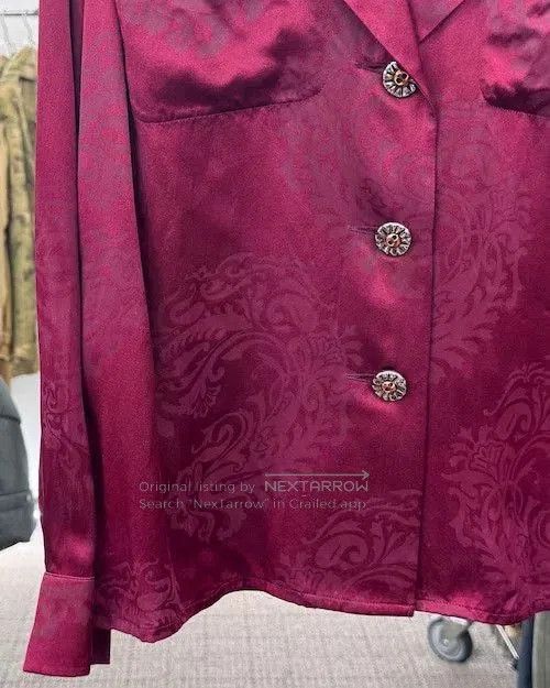 Saint Laurent Paris Yves Saint Laurent 1980s Floral Silk Shirt. Size XXS / US 00 / IT 34 - 4 Thumbnail