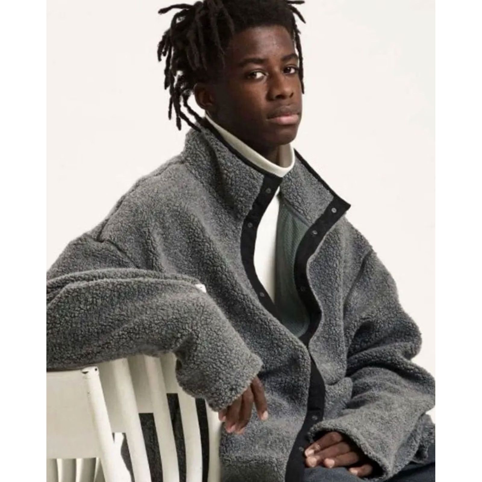 Vintage Nanamica Fleece Jacket Mens M Charcoal Gray/Black in Brown, Men's — image 2 of 6
