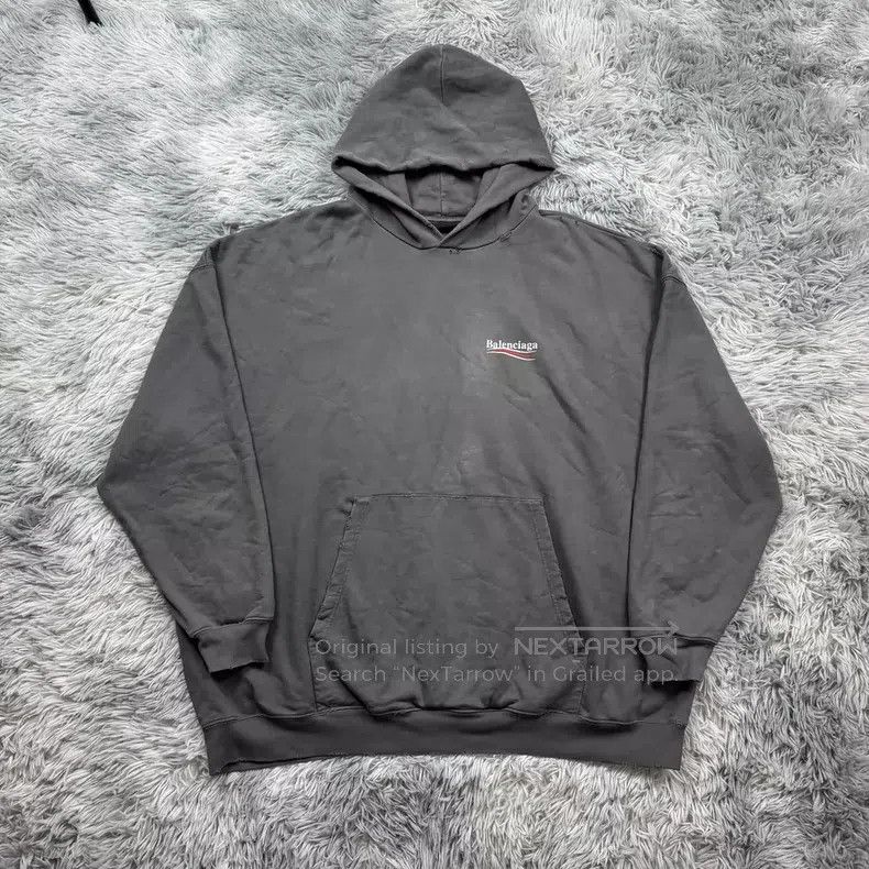 Balenciaga Balenciaga Distressed Gray Coke Hoodie Size US S / EU 44-46 / 1 - 1 Thumbnail