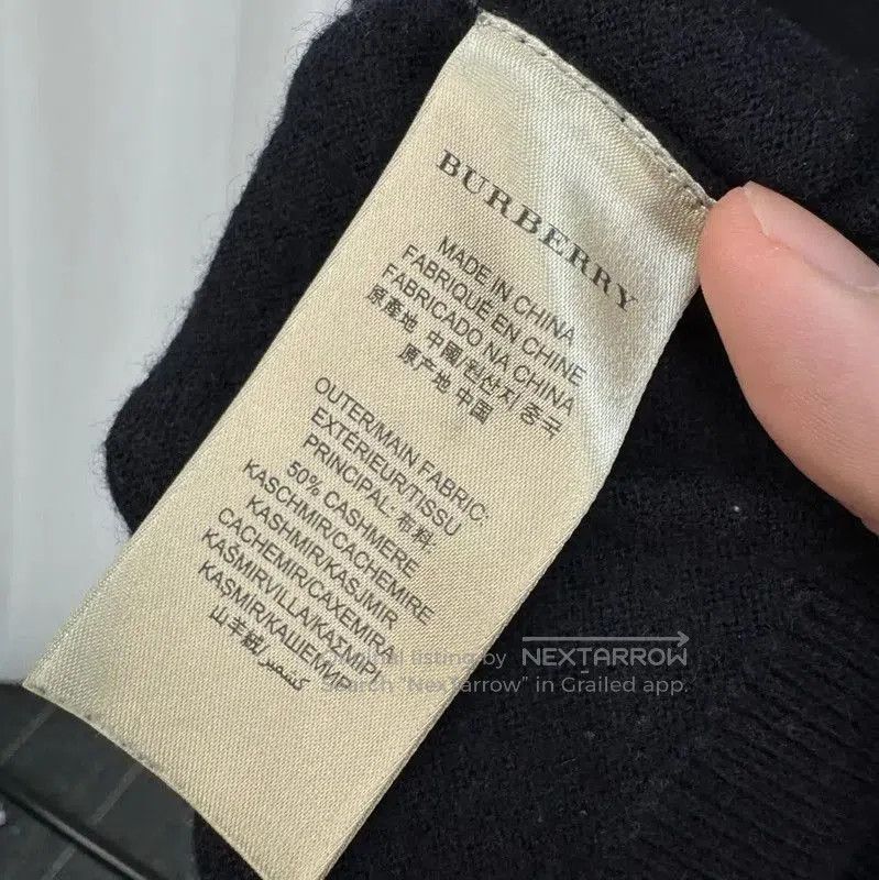Burberry Burberry Men's Black Cashmere Knit Sweater. Size US XL / EU 56 / 4 - 6 Thumbnail