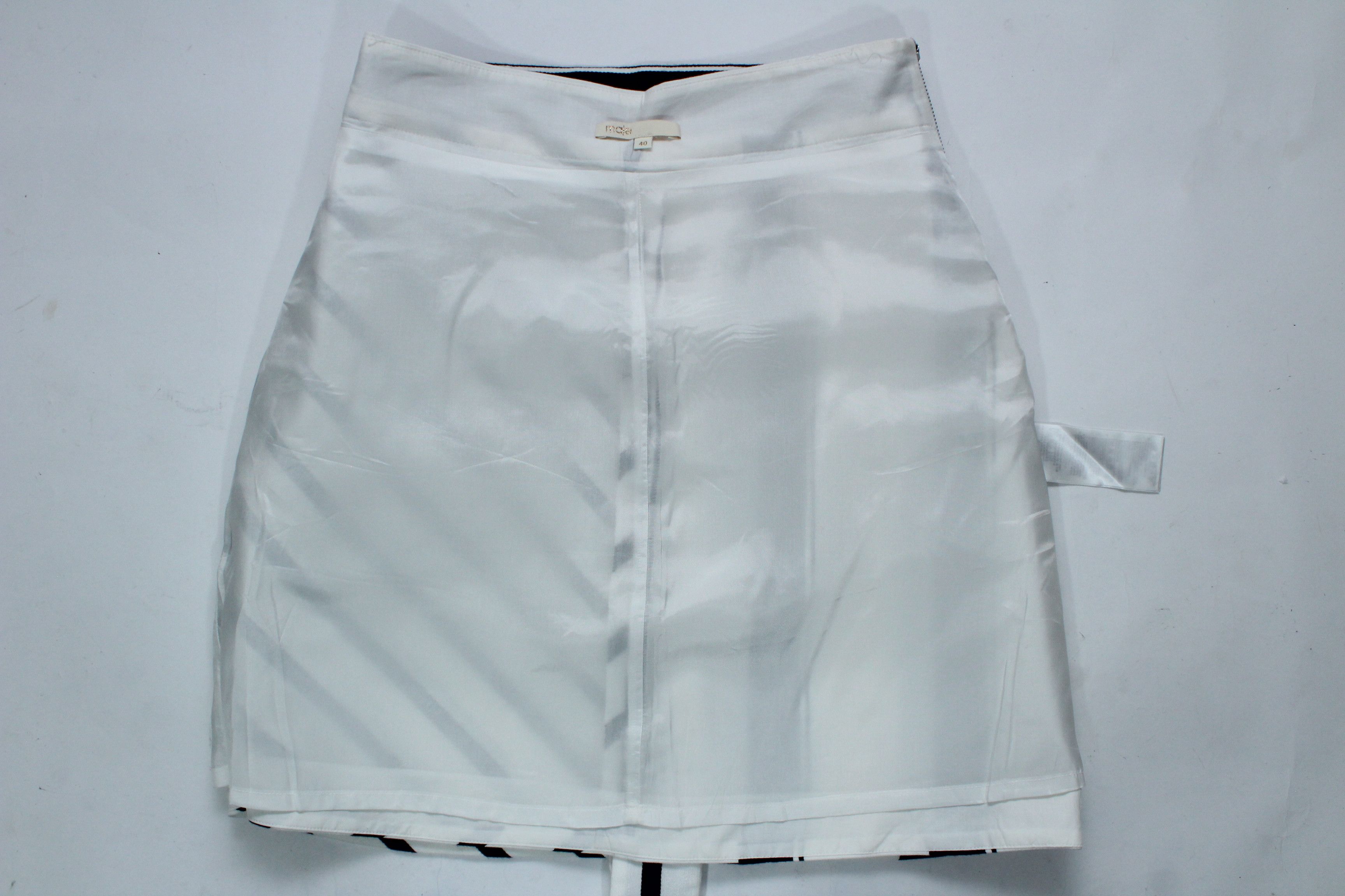Maje Maje Jonson Striped Asymmetrical Tie-Waist Mini Skirt Size 27" / US 4 / IT 40 - 7 Thumbnail