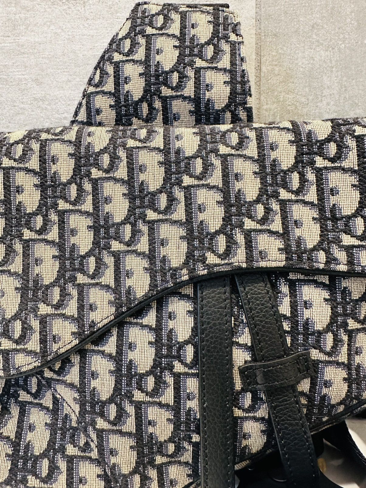 Dior Christian DIOR Saddle Bag, Classic Beige X Blue, Size ONE SIZE - 3 Thumbnail