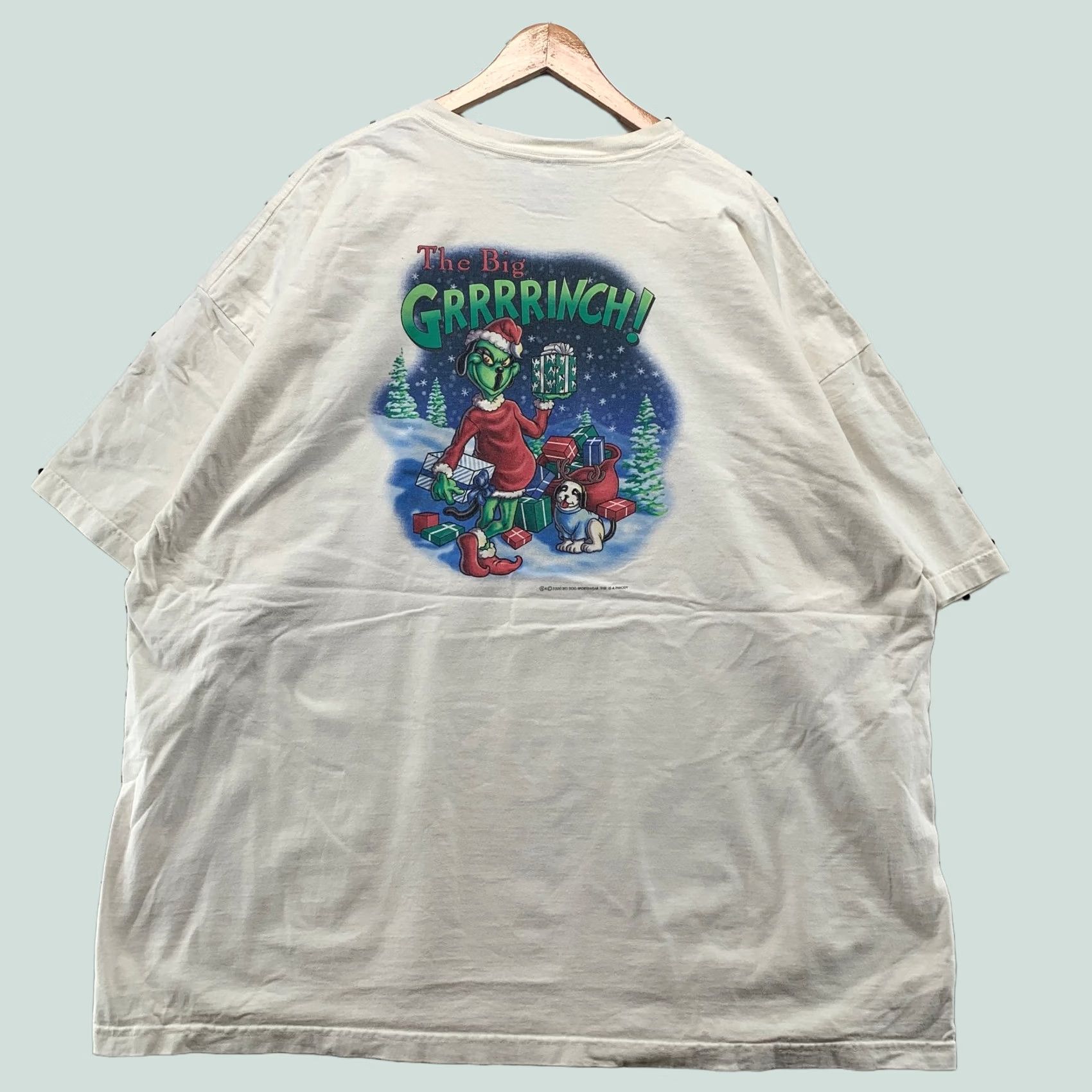 Big Dogs VINTAGE Big Dogs T-Shirt Mens 3XL White Christmas Grinch Funny Humour Shirt Size US XXL / EU 58 / 5 - 1 Thumbnail