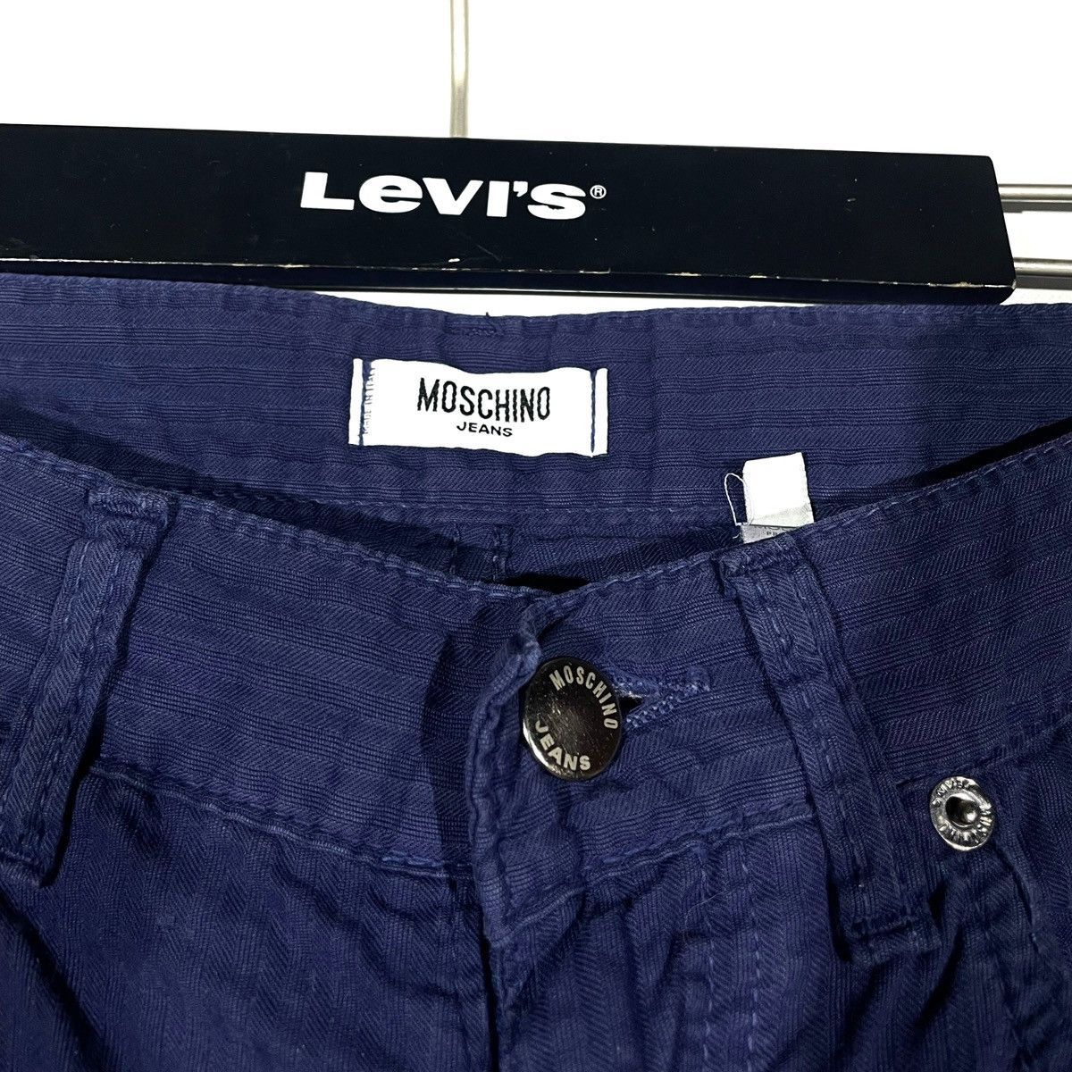 Moschino Moschino Blue Straight Zip Jeans Size 30 Cotton Stripe Print Size US 30 / EU 46 - 4 Thumbnail
