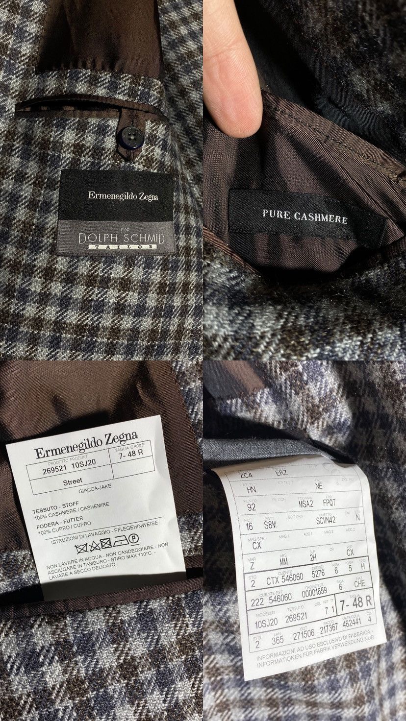 Ermenegildo Zegna Ermenegildo Zegna Soft-Constructed Checked Cashmere Blazer Size 48R - 24 Thumbnail