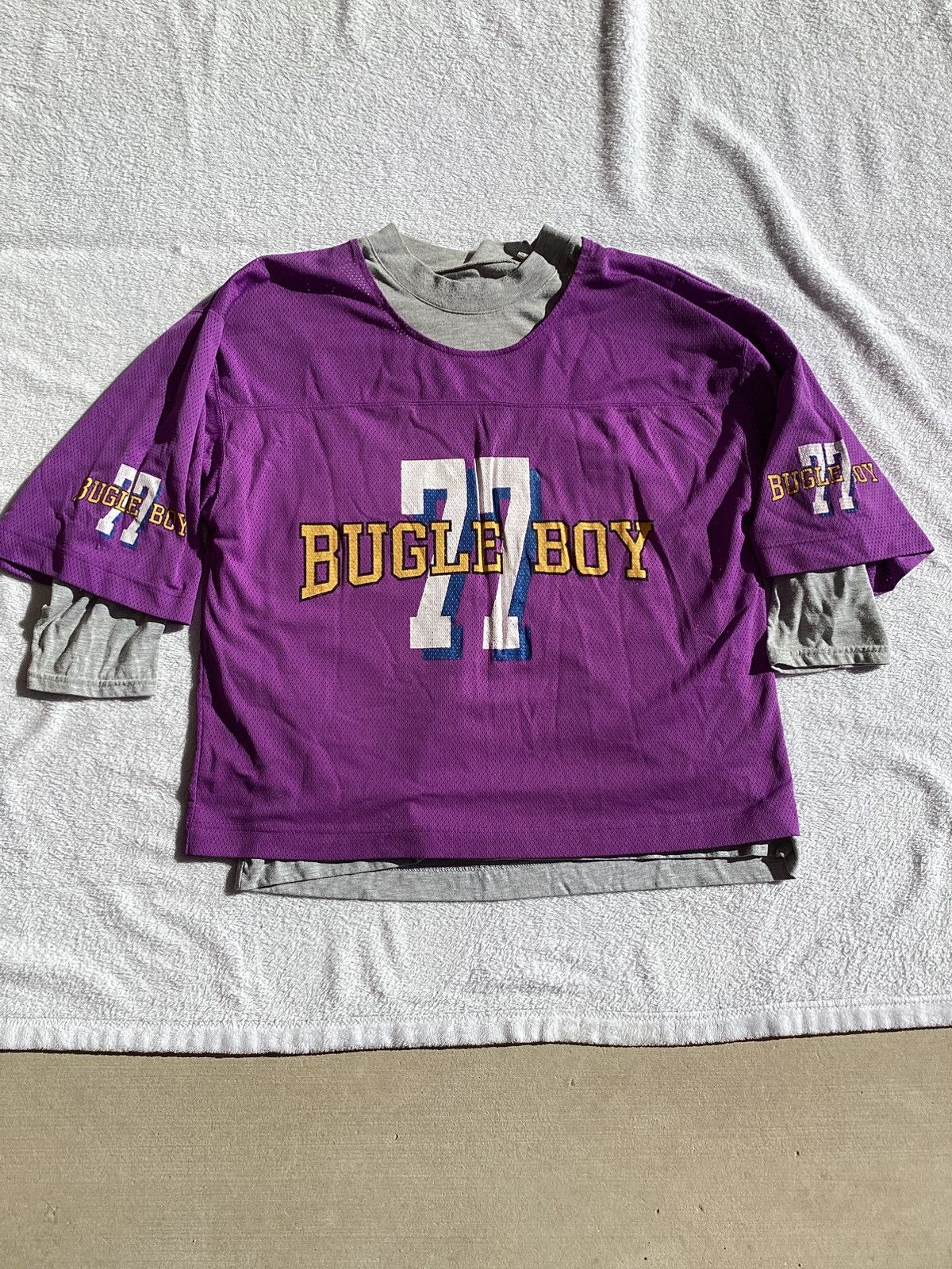 Bugle Boy × Vintage Vtg 90s/Y2K bugle boy jersey & long sleeve combination item Size US L / EU 52-54 / 3 - 1 Thumbnail