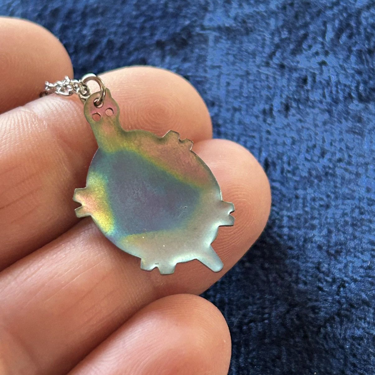 Handmade Handcrafted rainbow anodized turtle pendant necklace Size ONE SIZE - 7 Thumbnail