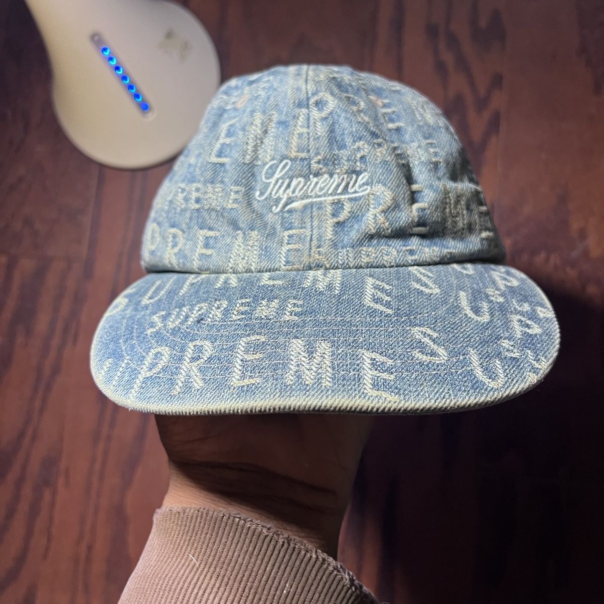 Supreme Supreme Warp Jacquard Logos Denim 6-Panel cap Size ONE SIZE - 3 Thumbnail