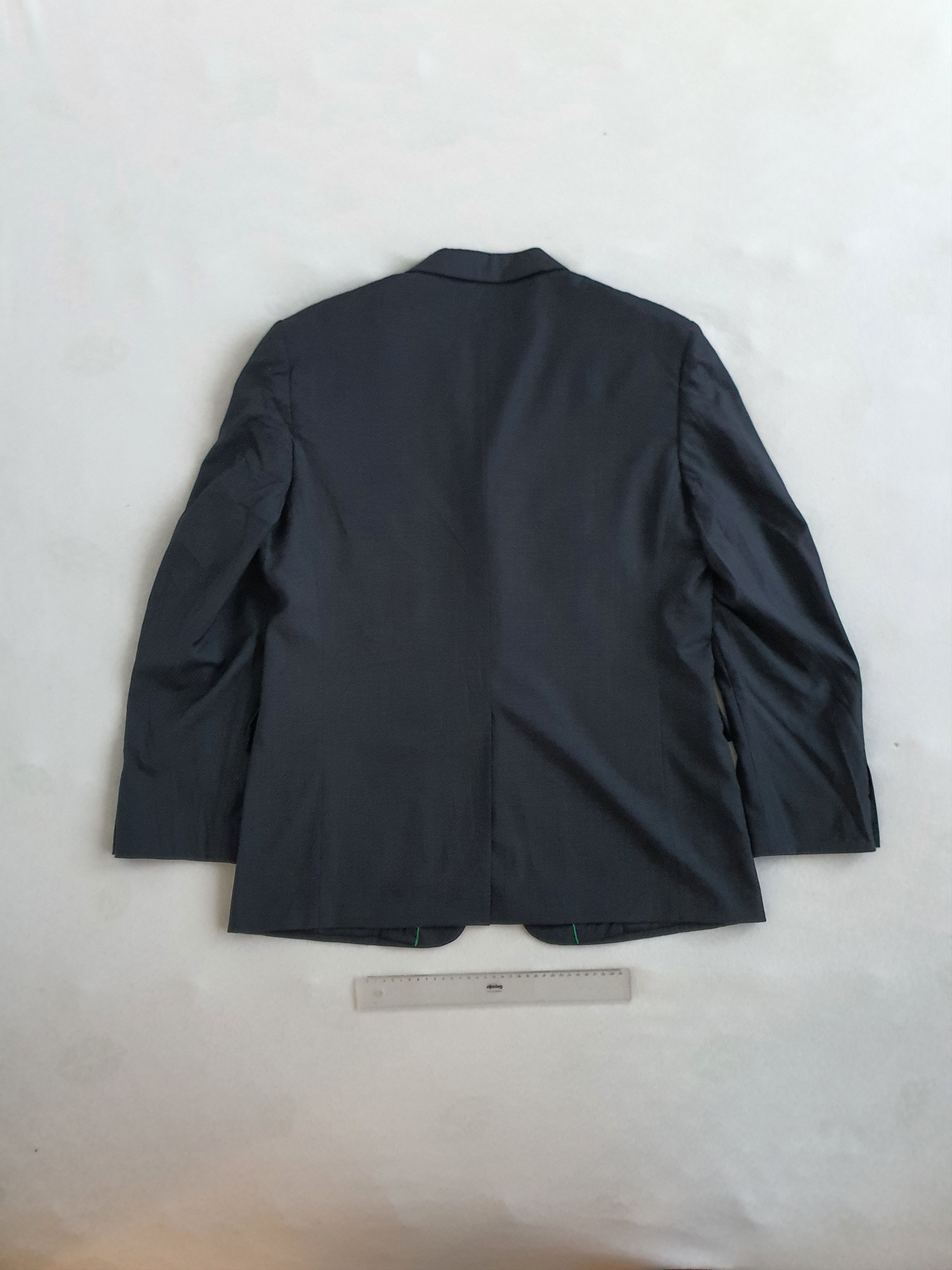 Carven Sports Coat Suit Jacket - Navy Micro Herringbone Size 48R - 2 Thumbnail