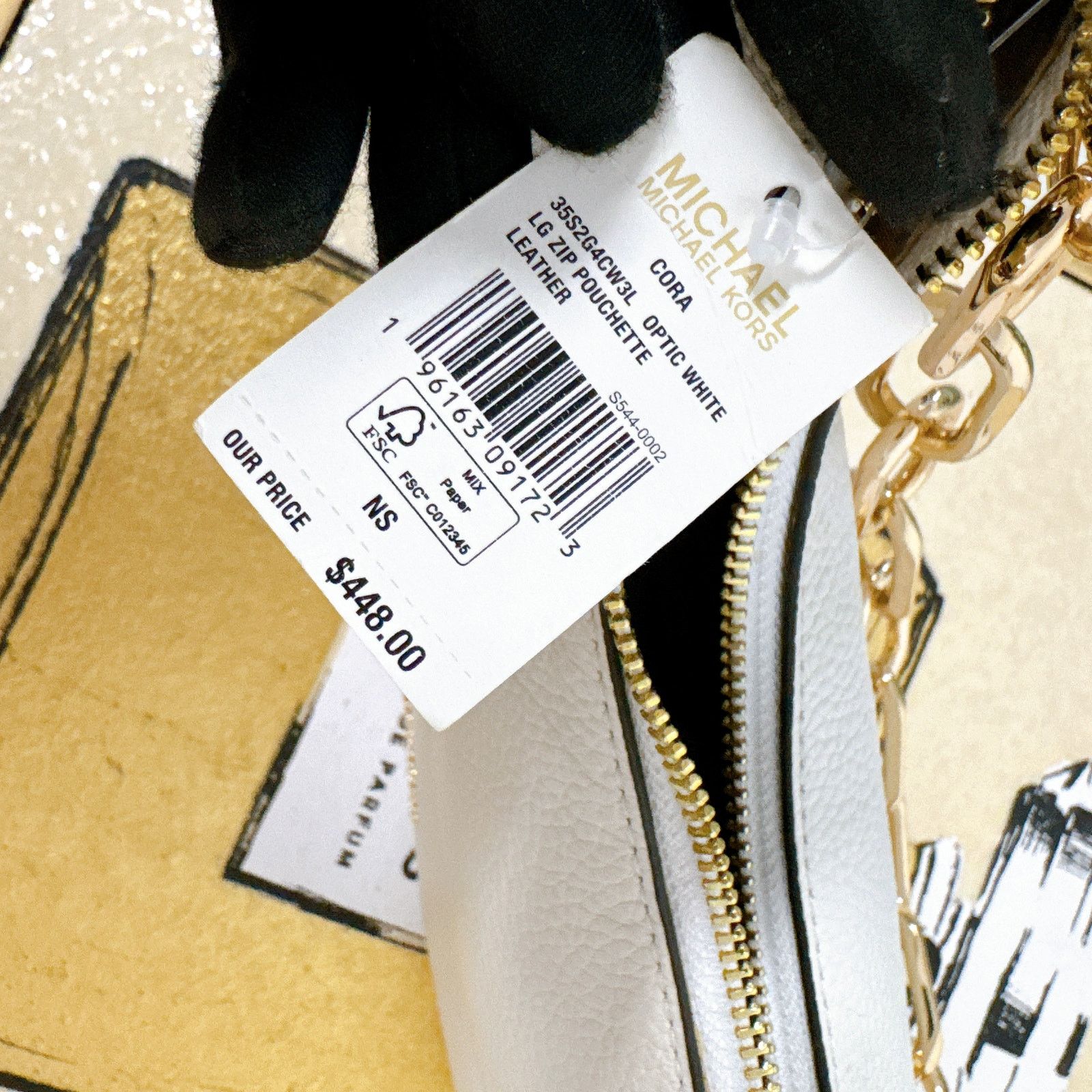 Michael Kors Michael Kors 35S2G4CW3L Cora Large Pebbled Leather Chain Size ONE SIZE - 7 Thumbnail