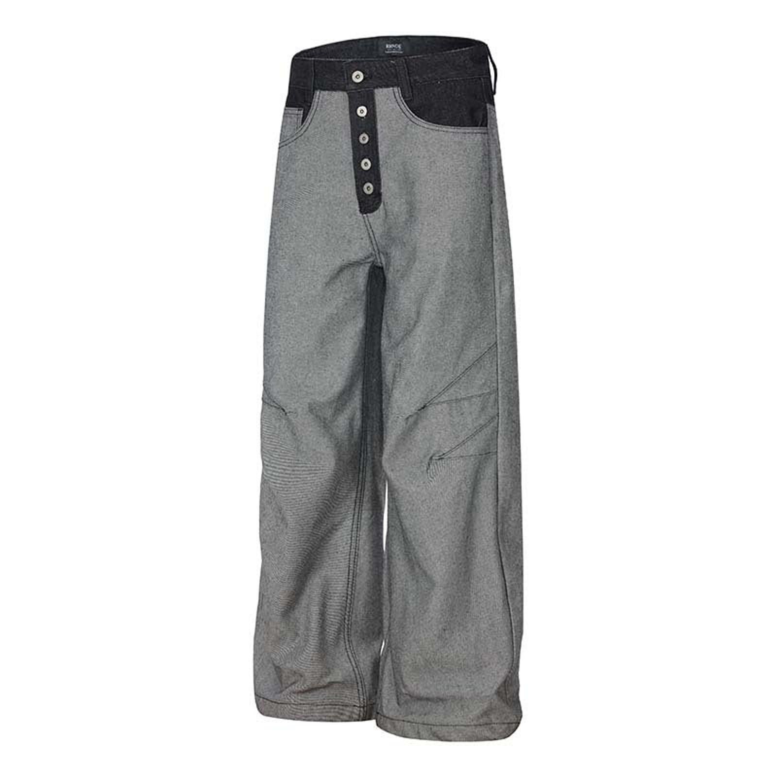 Japanese Brand Straight-Leg Retro Button Fly Wide Leg Jeans Size US 32 / EU 48 - 2 Thumbnail