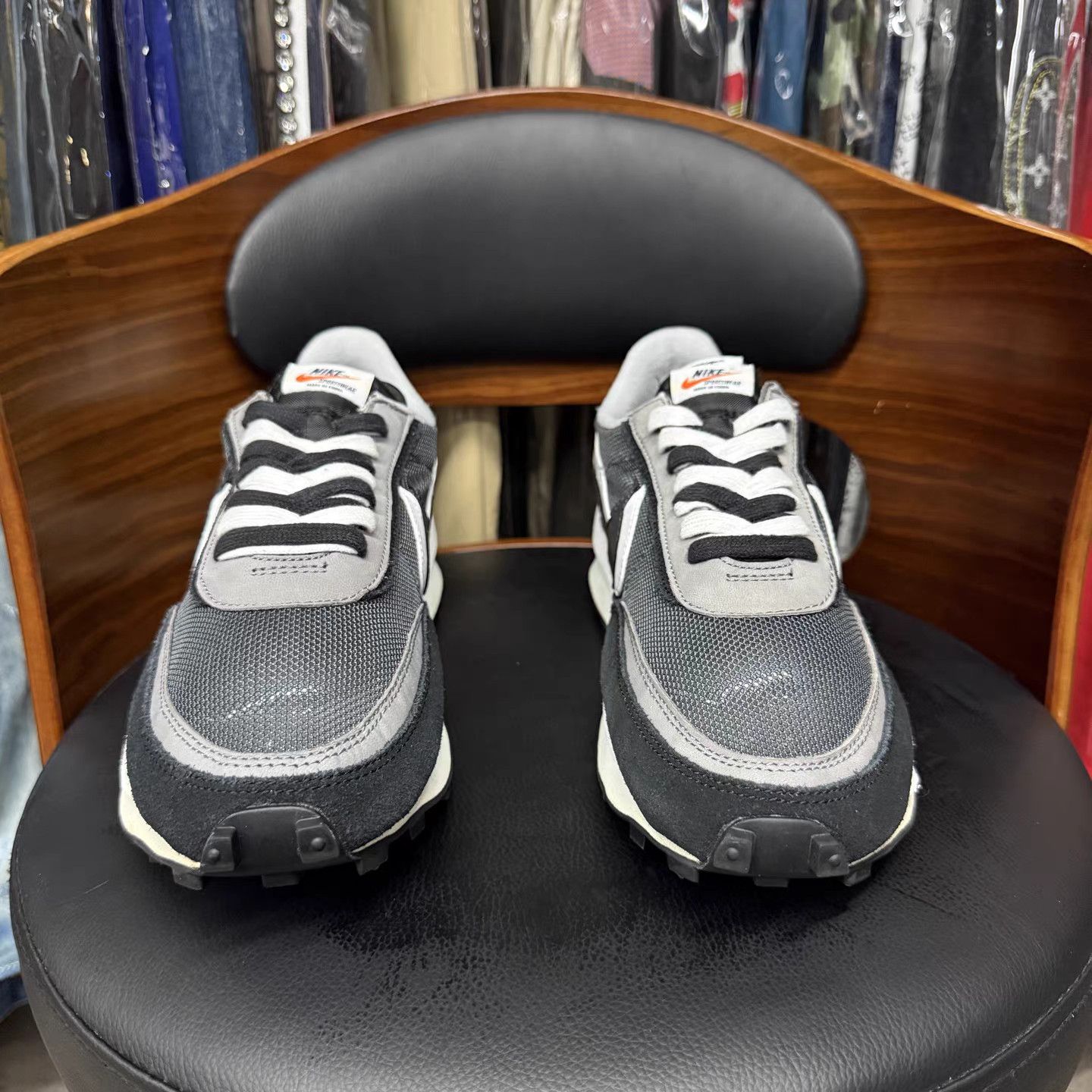 Nike Sacai x Nike LDV Waffle Black White K15 Size US 11.5 / EU 44-45 - 2 Thumbnail