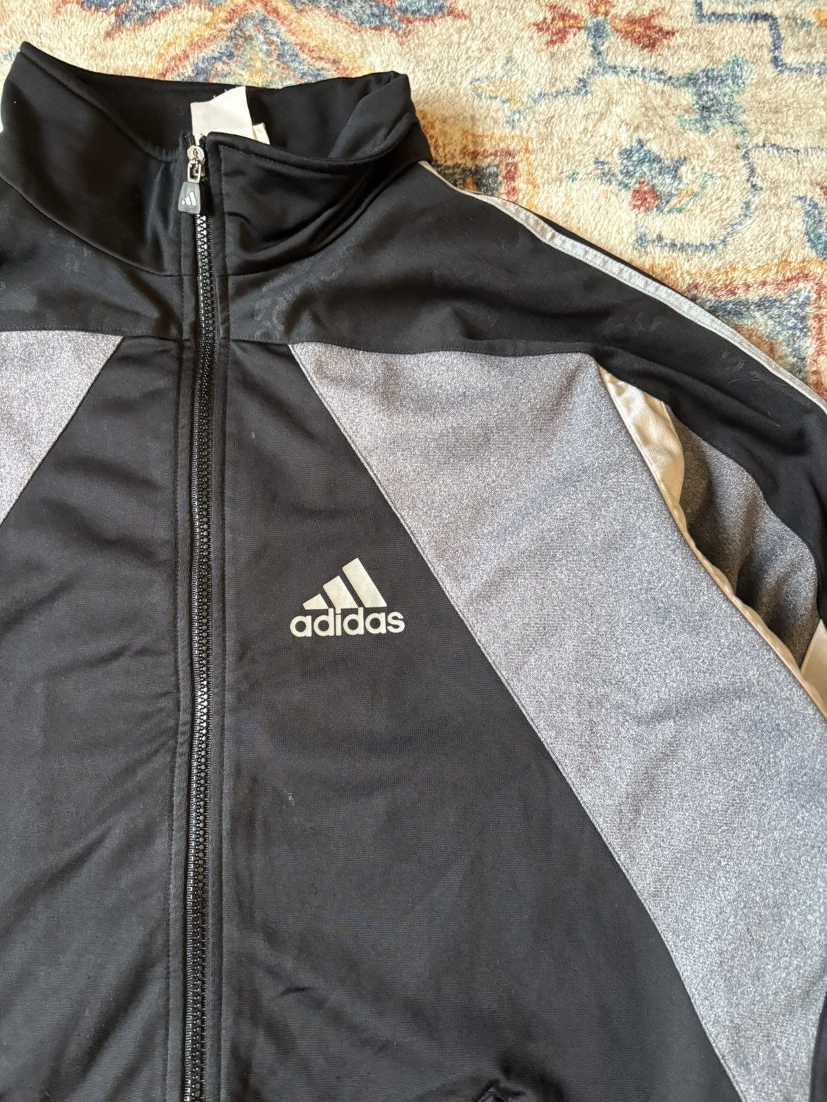 Adidas Vintage Adidas Black Zip-up Track Jacket Size XL Size US XL / EU 56 / 4 - 4 Thumbnail