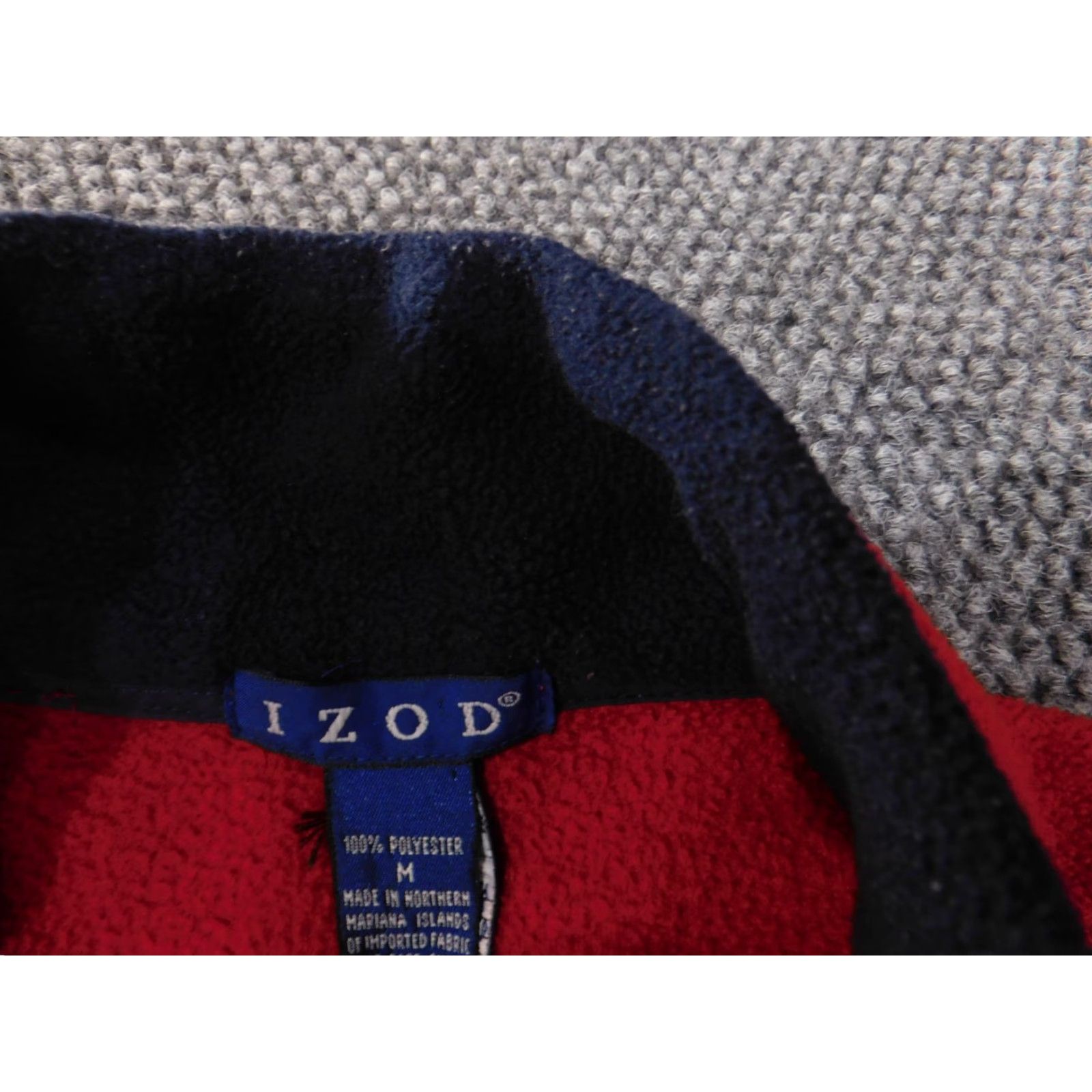 Izod IZOD fleece jacket Mens Red M Polyester Logo Classic Jacket Casual Fall Winter Size US M / EU 48-50 / 2 - 6 Thumbnail