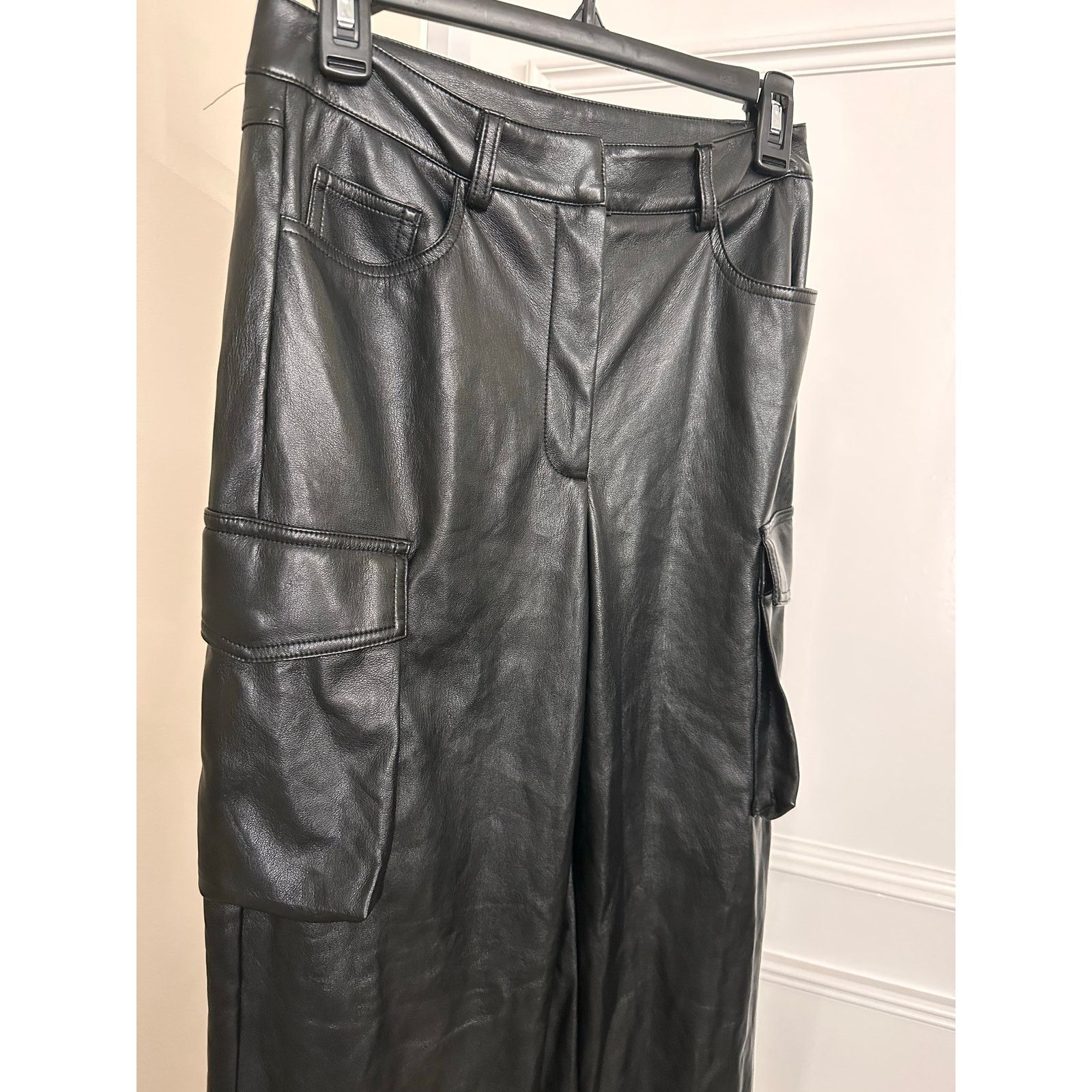 Generation Love Generation Love Nate Vegan Leather Cargo Pants Black size XS Size 25" / US 0 / IT 36 - 5 Thumbnail