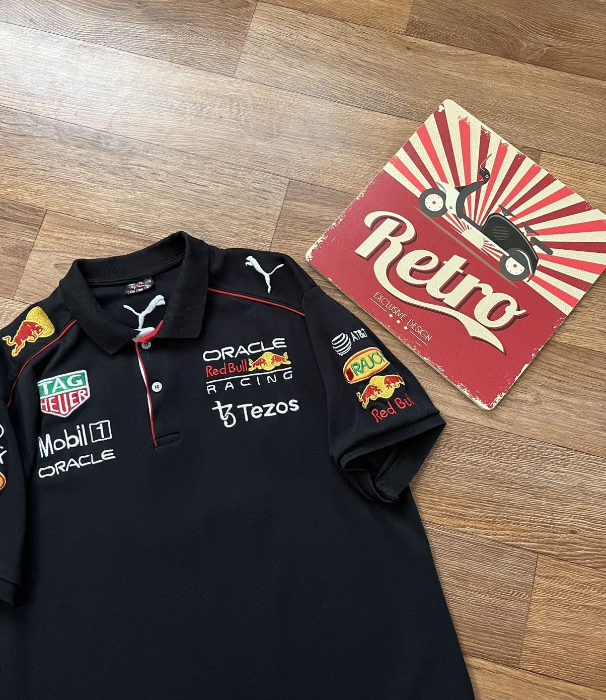 Red Bull Vintage Puma Red Bull Racing Mobil 1 Team Polo T Shirt Size US L / EU 52-54 / 3 - 2 Thumbnail