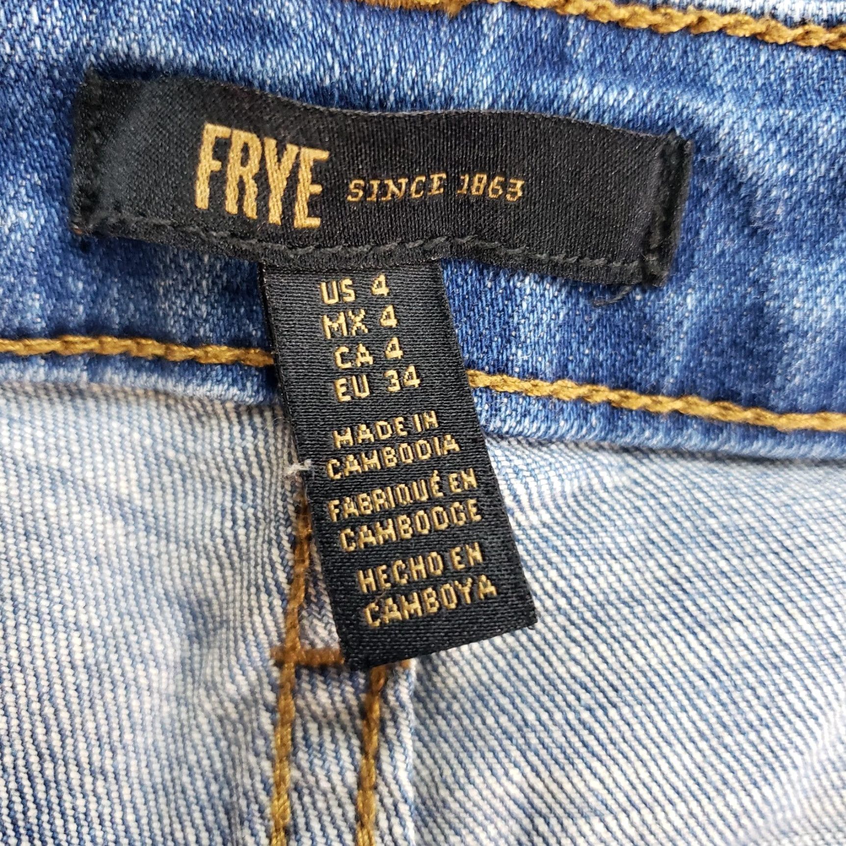 Frye Frye Womens Skinny Jeans Sz 4 Blue Medium Wash Mid Rise Jeans Womens Size 27" / US 4 / IT 40 - 6 Thumbnail