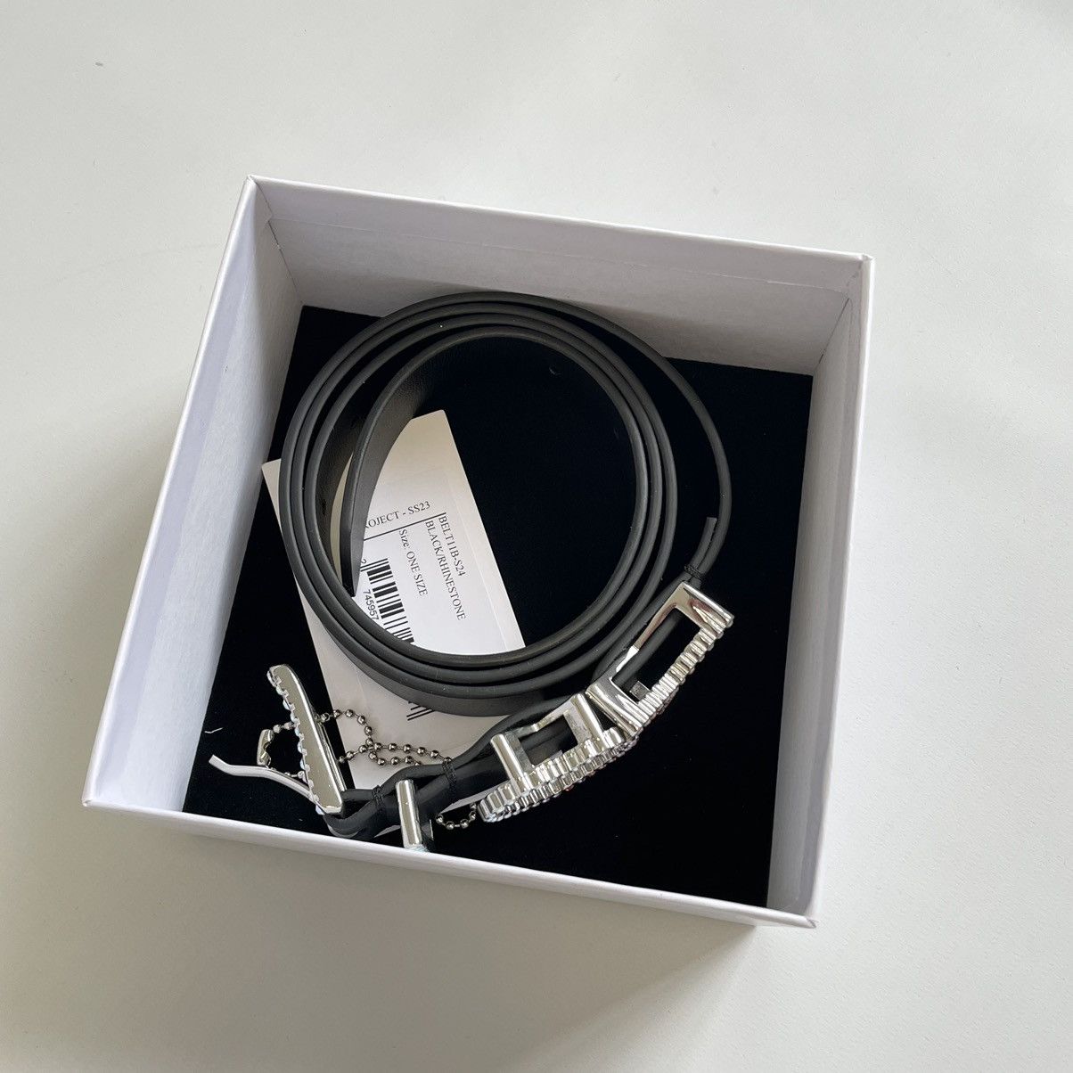 Y/Project Rhinestone ‘I Heart Y’ Buckle Belt Size 32 - 10 Thumbnail