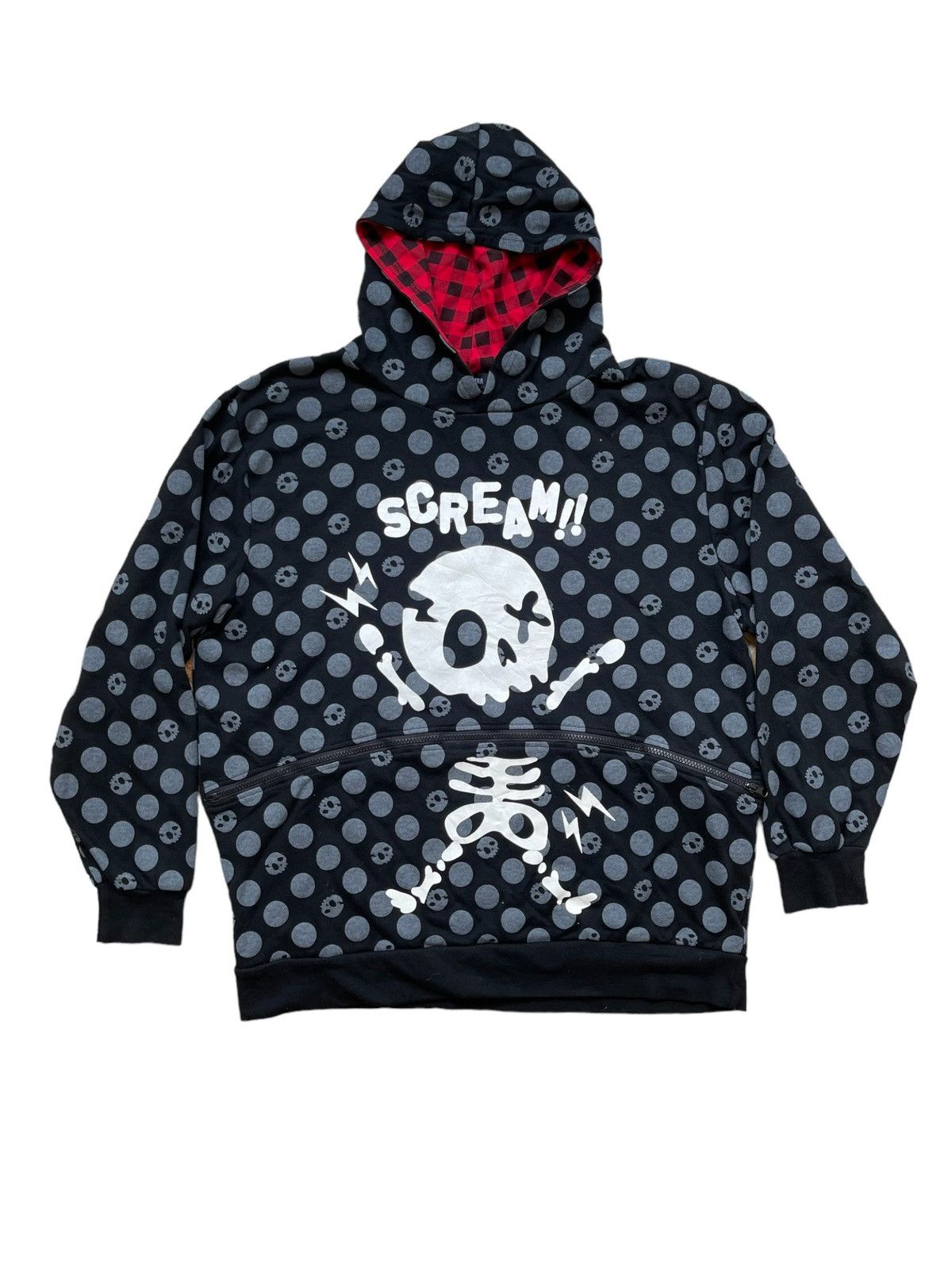 image of Beauty Beast x If Six Was Nine Y2K Space Opera Skull Fullprint Hoodie in Black (Size XL)