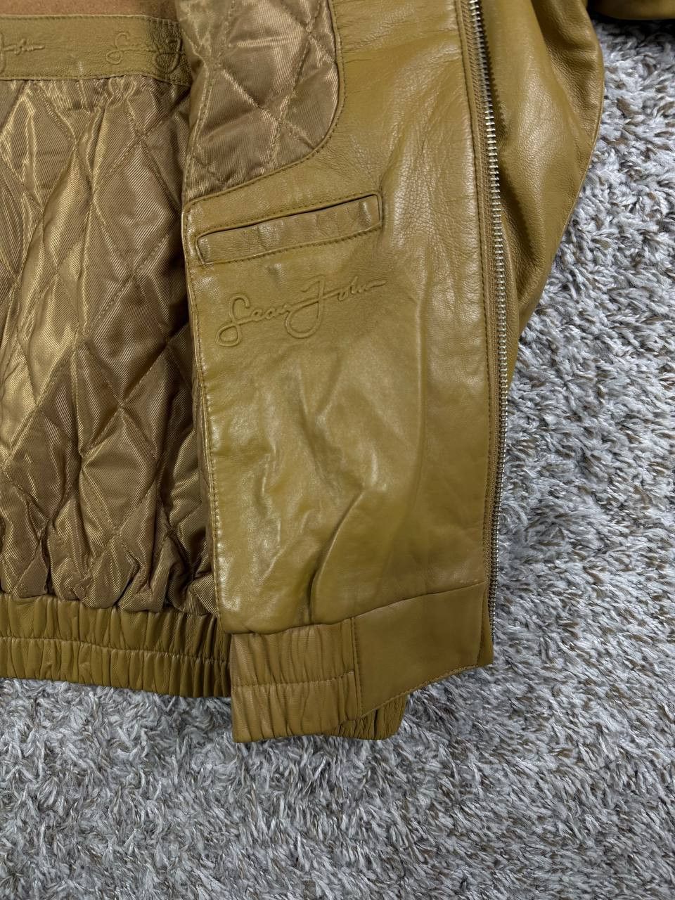 Sean John Sean John Leather Jacket 90s Y2K Signature Logo Bomber Size US XL / EU 56 / 4 - 14 Thumbnail
