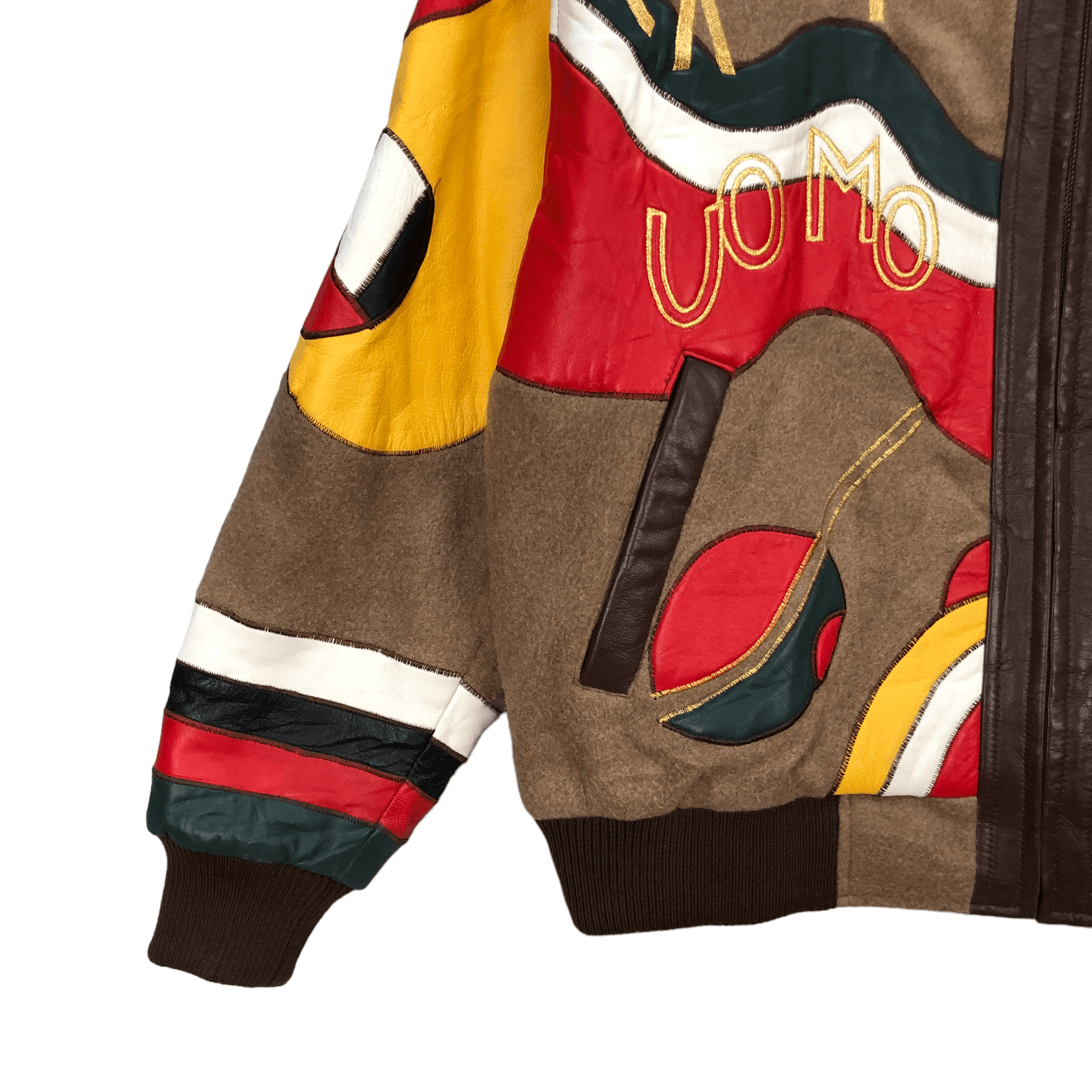 Japanese Brand JOSEPH EREUIL COLORFUL SHEEP LEATHER WOOL BOMBER #5764-206 Size US L / EU 52-54 / 3 - 5 Thumbnail