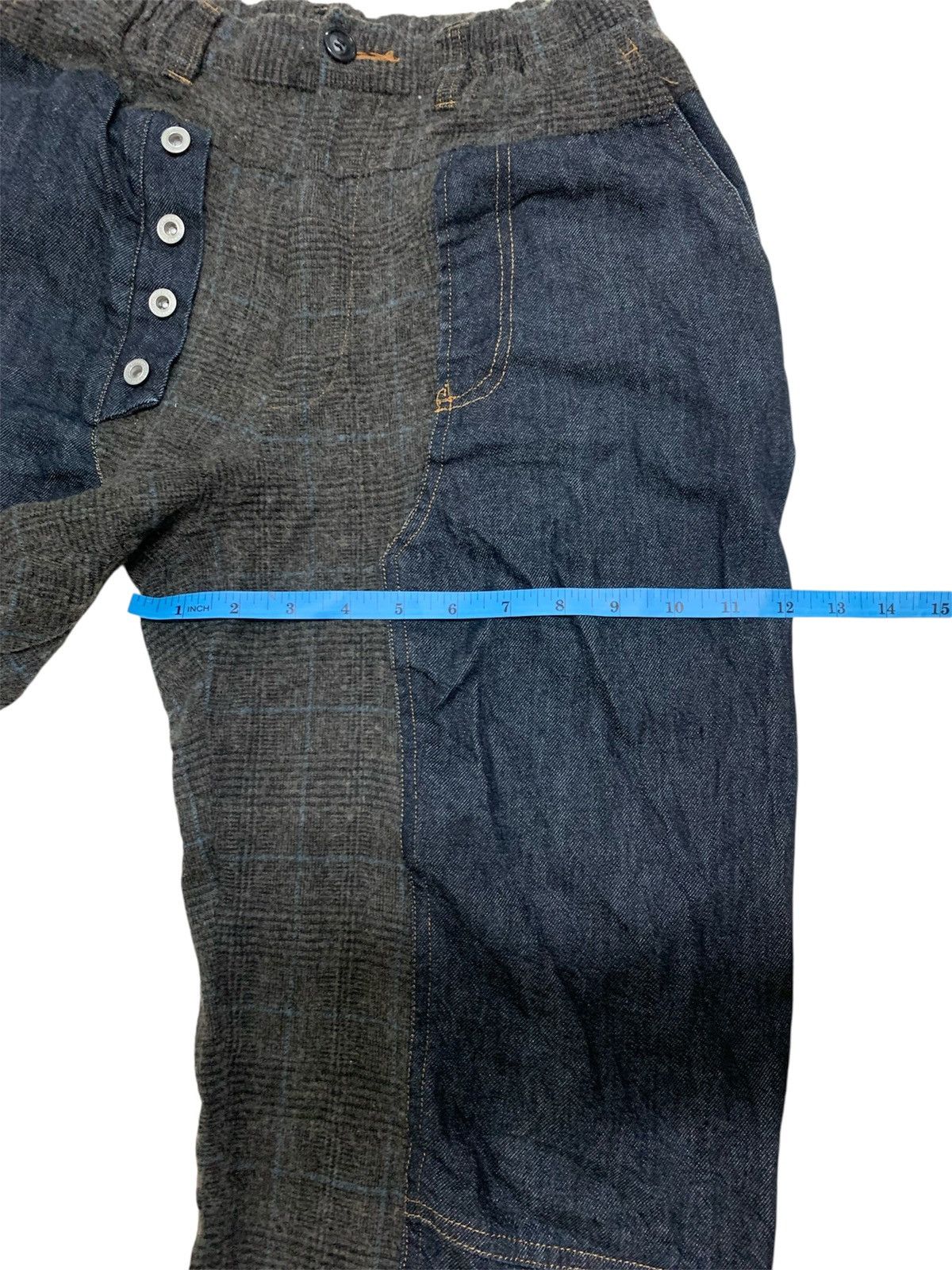 Japanese Brand × Yohji Yamamoto × gomme Gomme wool tartant cropped pants Size US 28 / EU 44 - 10 Thumbnail