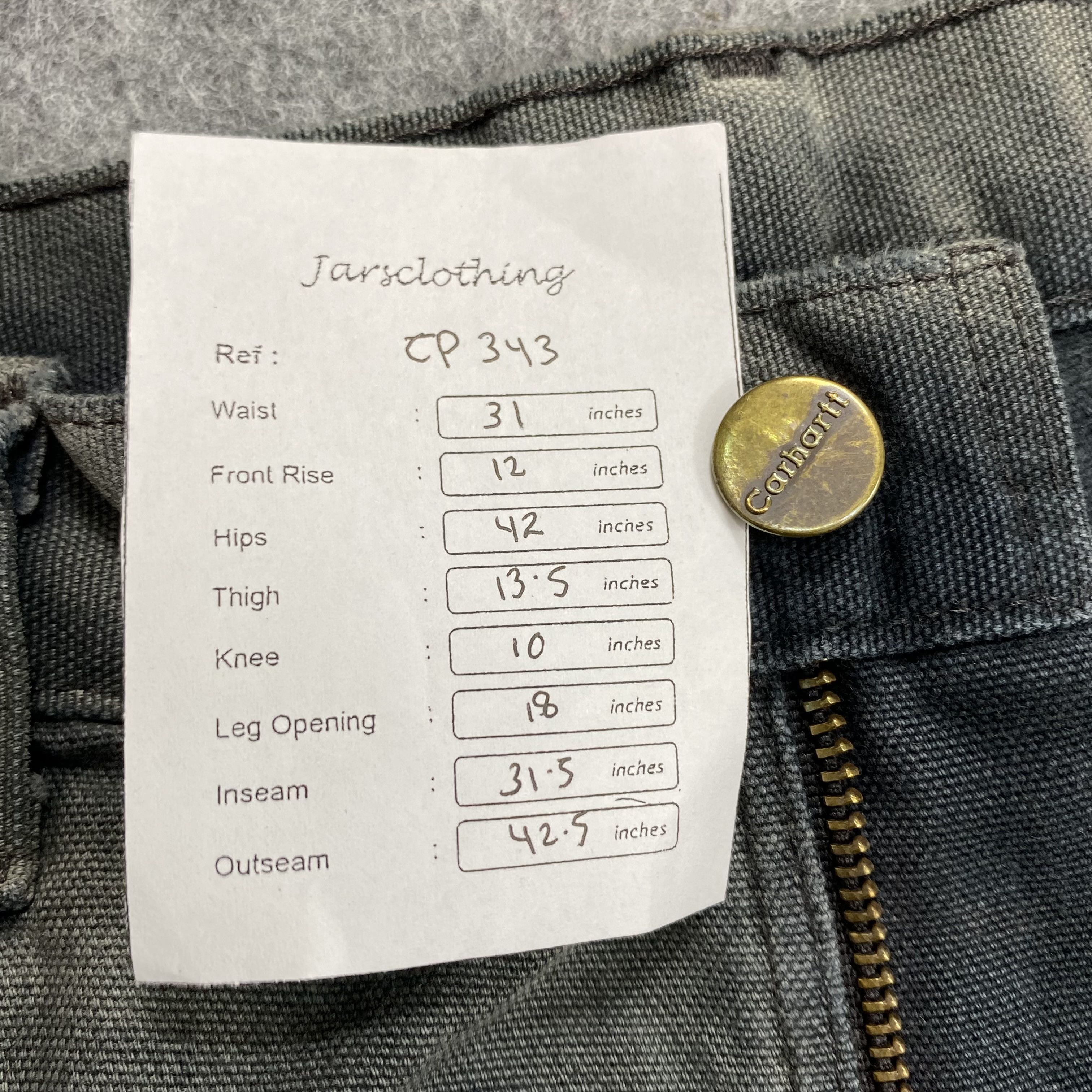 Carhartt Vintage distressed Carhartt double knee-CP343 Size US 31 - 7 Thumbnail