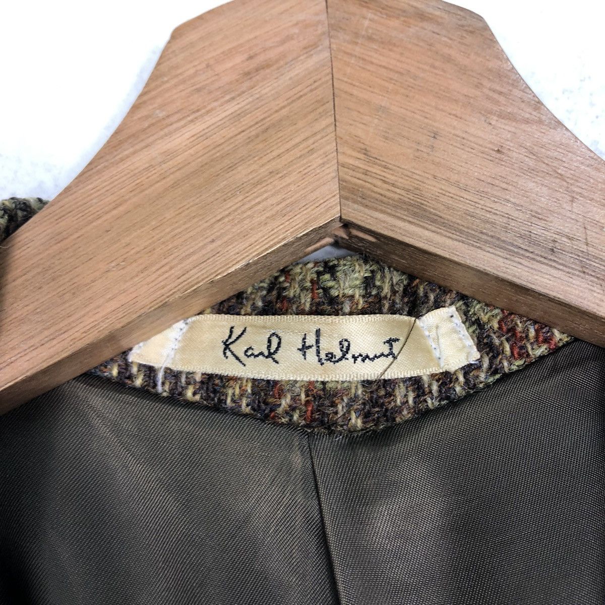 Japanese Brand 📌Vintage Wool Coats Jacket Karl Helmut Tartan Design Size US M / EU 48-50 / 2 - 18 Thumbnail