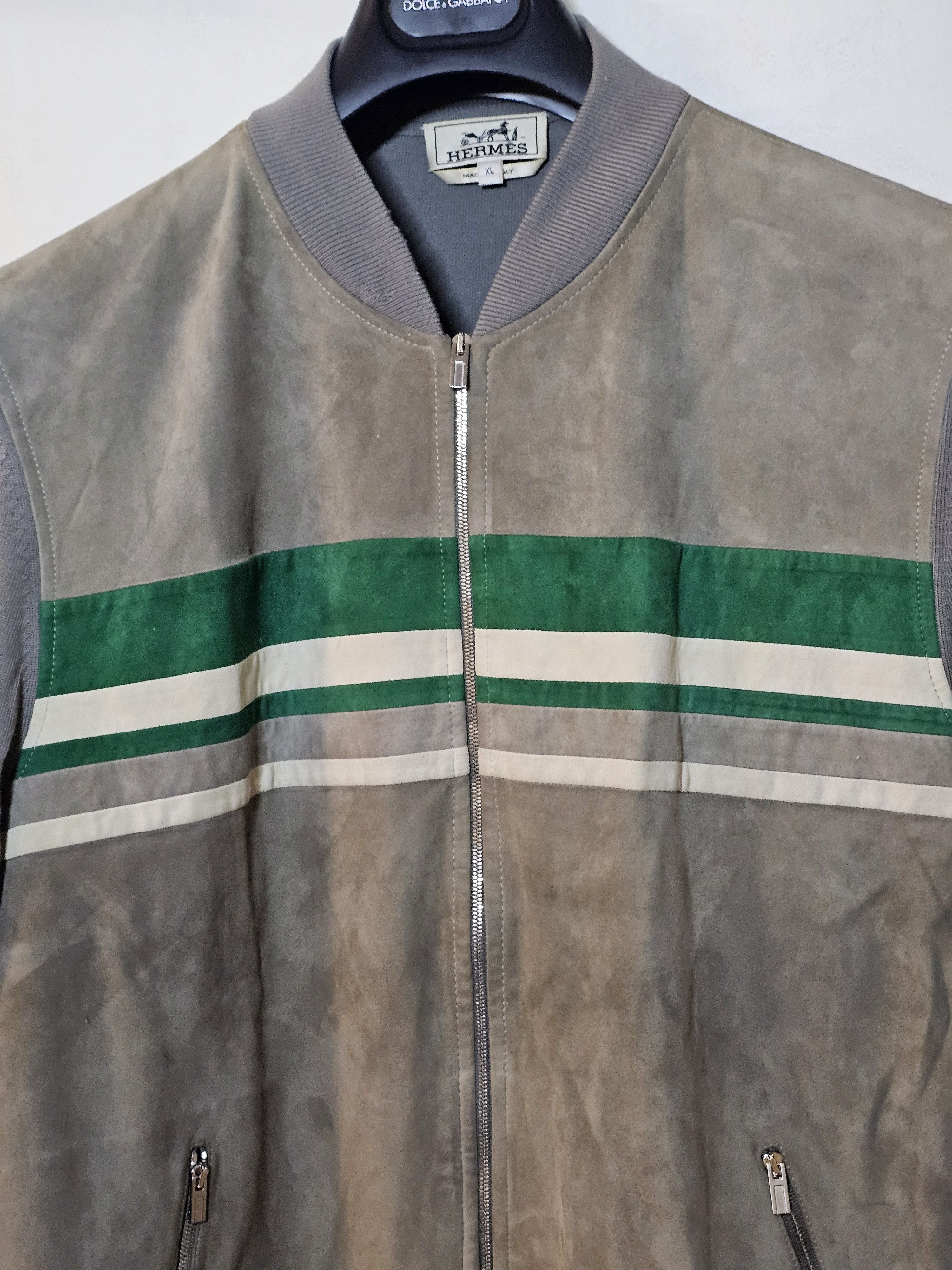 Hermes Hermès wool and Leather Patchwork Bombers Jacket Size XL Size US XL / EU 56 / 4 - 2 Thumbnail
