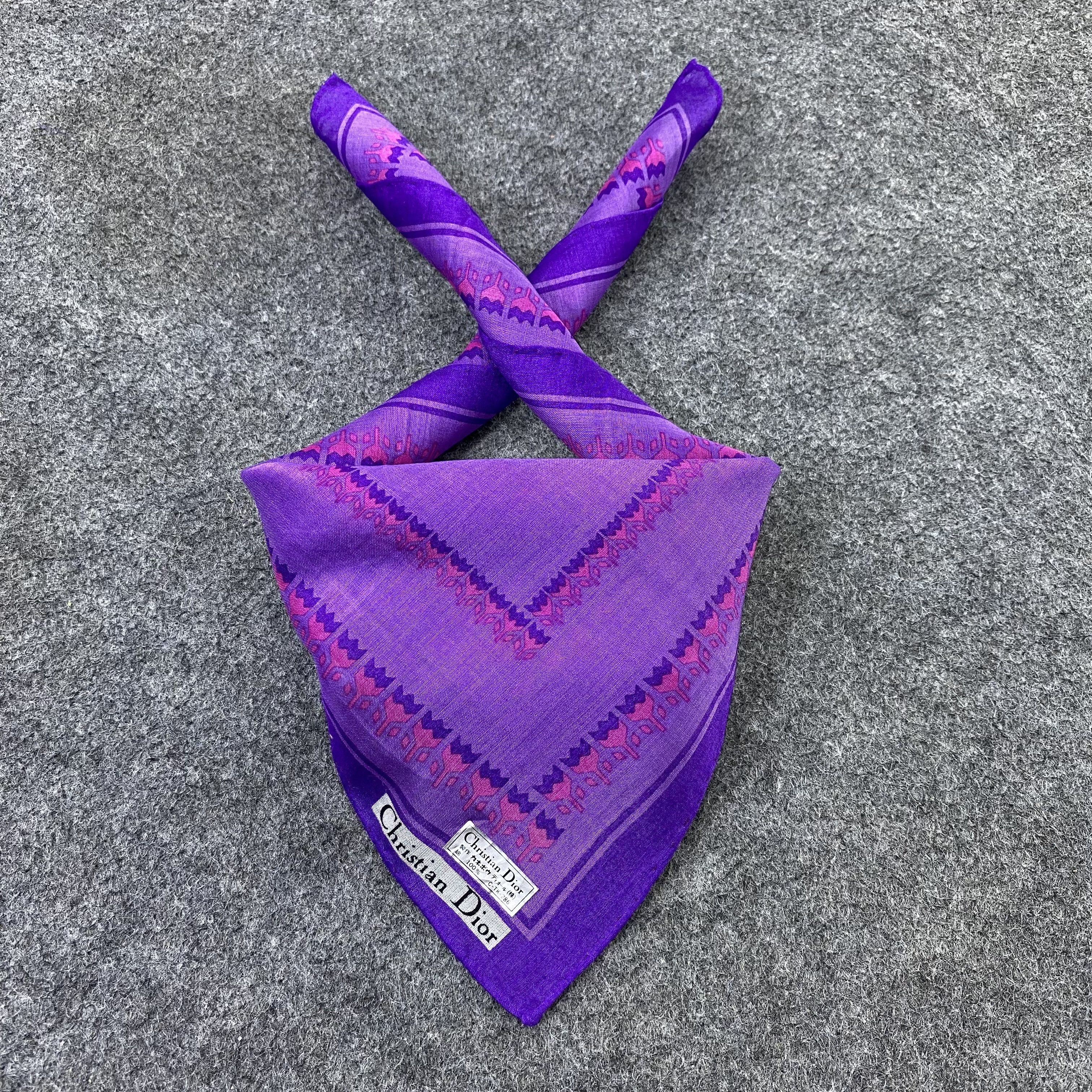 Christian Dior Monsieur Christian Dior Handkerchief Neckerchief Bandana-B1636 Size ONE SIZE - 2 Thumbnail