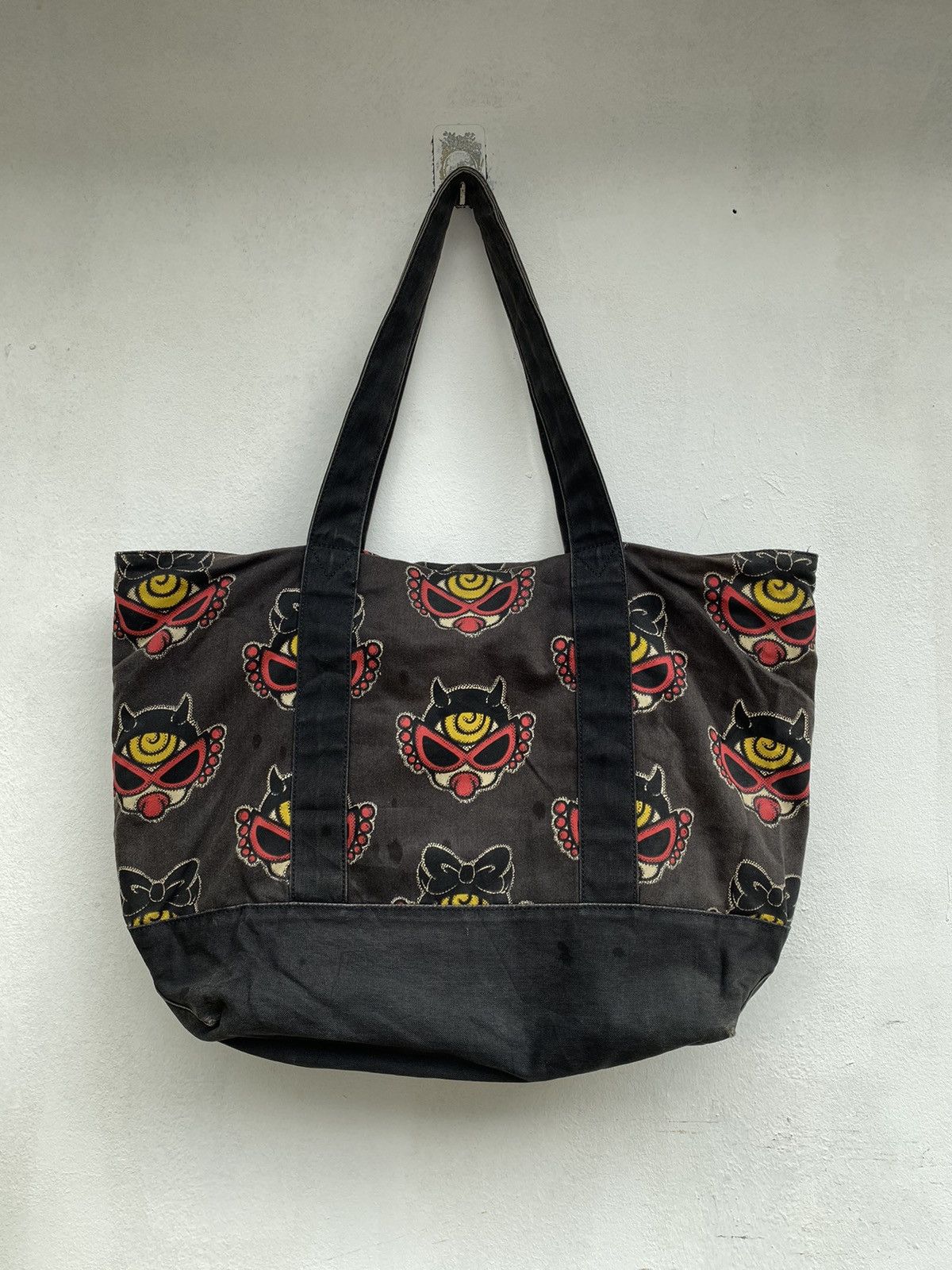 image of Vintage Hysteric Glamour Overprint Kinky Tote Bag in Mix, Men's