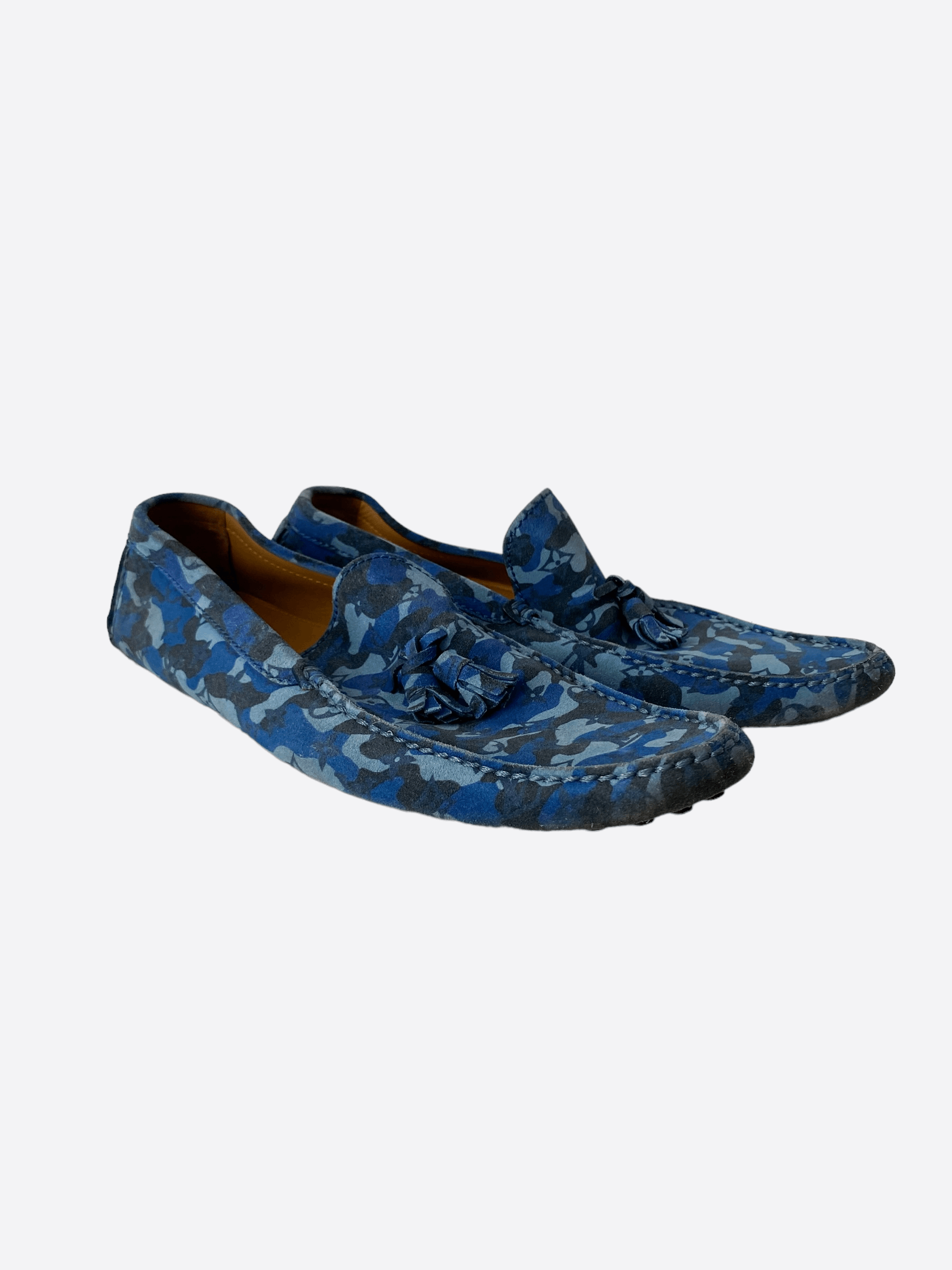 Louis Vuitton Louis Vuitton Blue Camouflage Mocassins Size US 11.5 / EU 44-45 - 6 Thumbnail