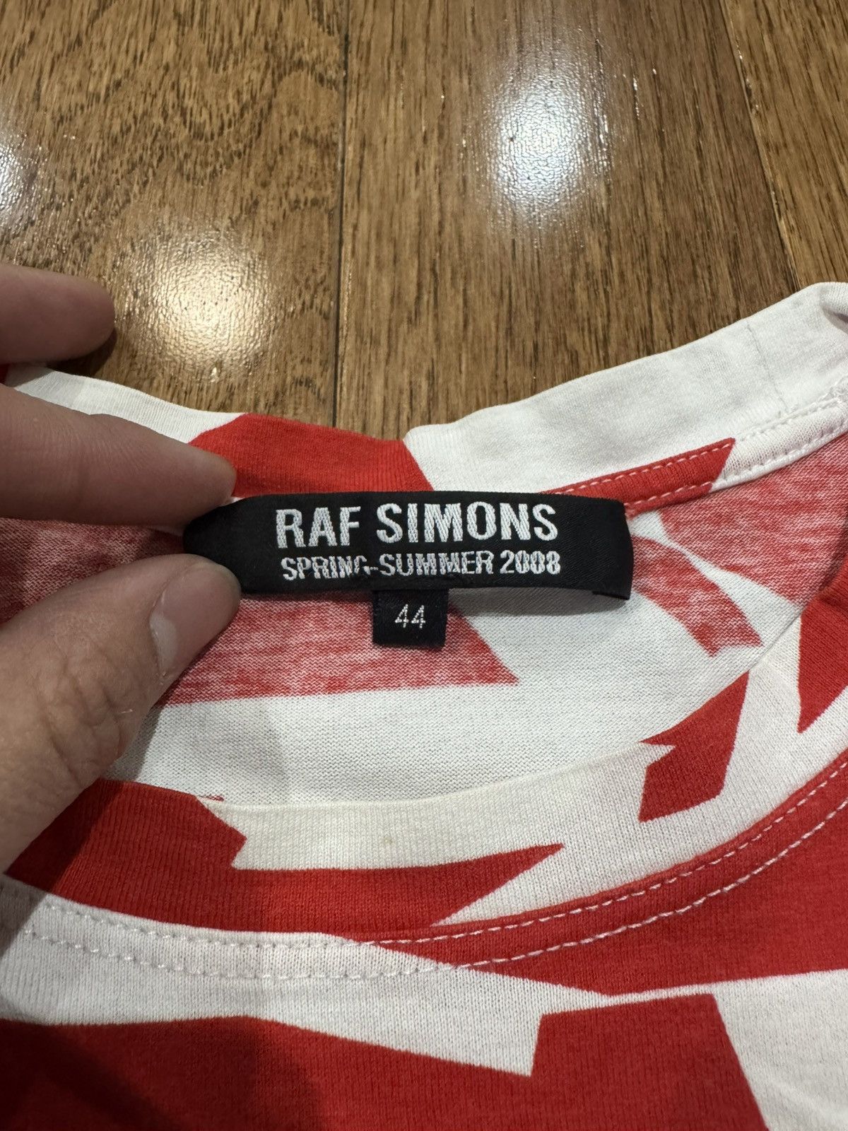 Raf Simons Raf simons SS08 geometry red and white tshirt Size US M / EU 48-50 / 2 - 3 Thumbnail