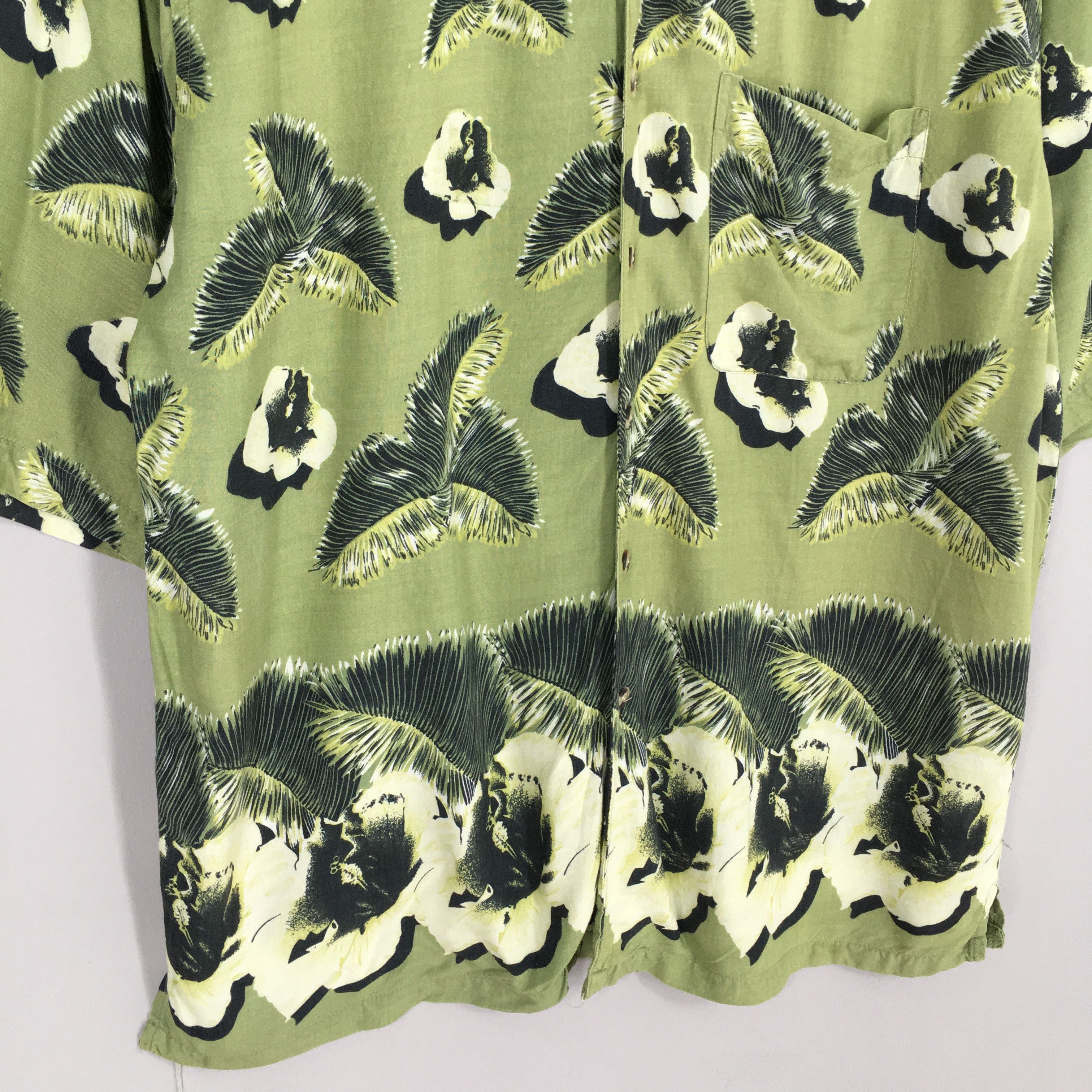 Other Vintage 90s Floral Leaves Aloha Men's Shirt Large Size US L / EU 52-54 / 3 - 4 Thumbnail