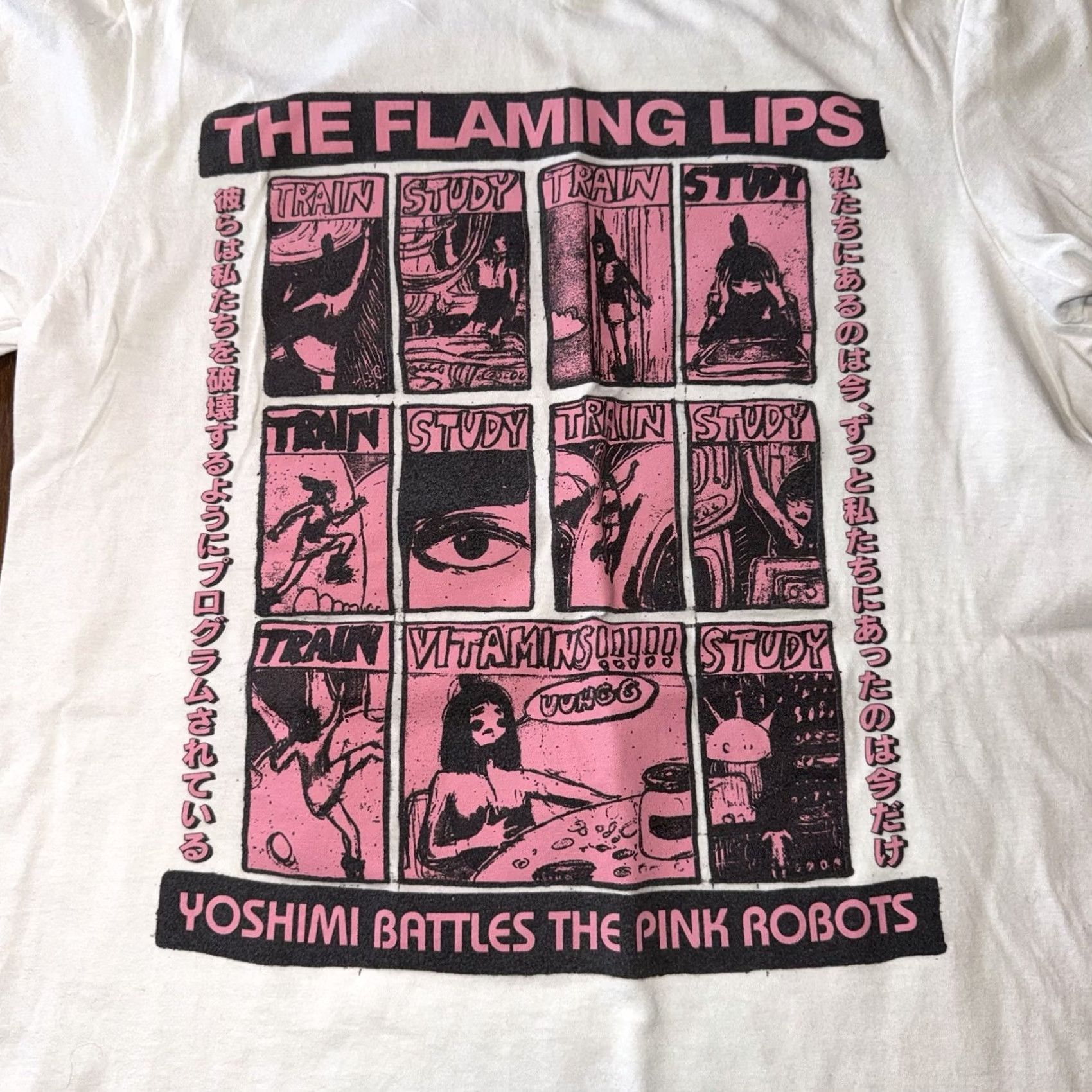 Gildan VINTAGE The Flaming Lips Yoshimi Battles The Pink Robots White T Shirt S Size US S / EU 44-46 / 1 - 2 Thumbnail