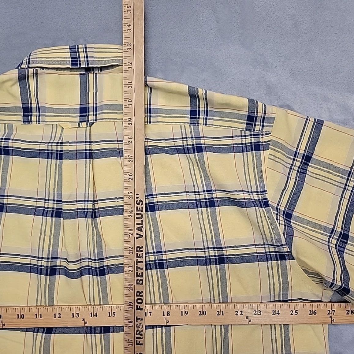 Etro VINTAGE TownCraft Shirt Mens XL Yellow Plaid Button Short Sleeve Wrinkle Free Retro Size US XL / EU 56 / 4 - 6 Thumbnail