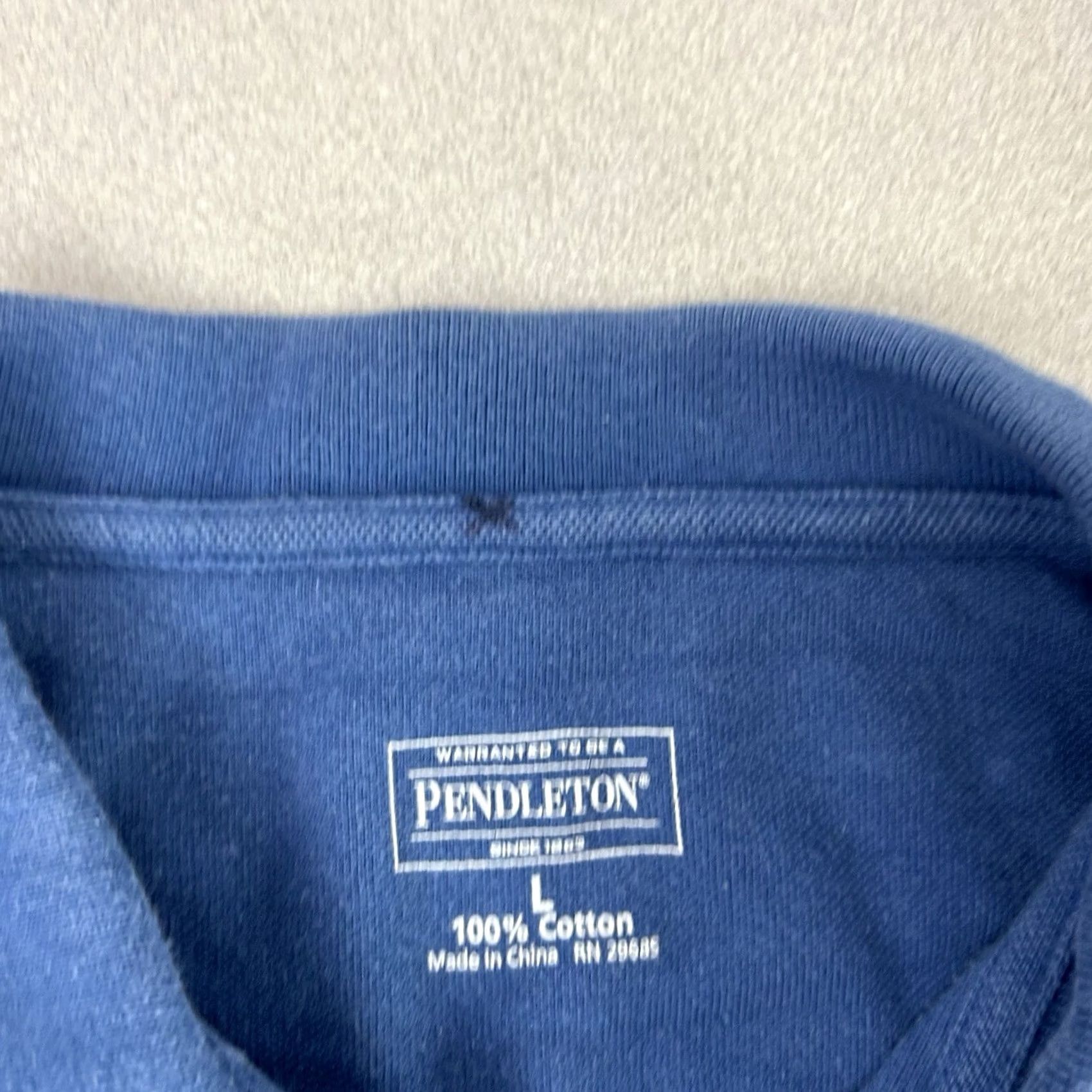 Pendleton Pendleton Polo Shirt Mens Large Blue Short Sleeve Casual Cotton Polo Men L Blue Regular Knit Slimming All Seasons Golf Preppy Vintage No Size US L / EU 52-54 / 3 - 4 Thumbnail